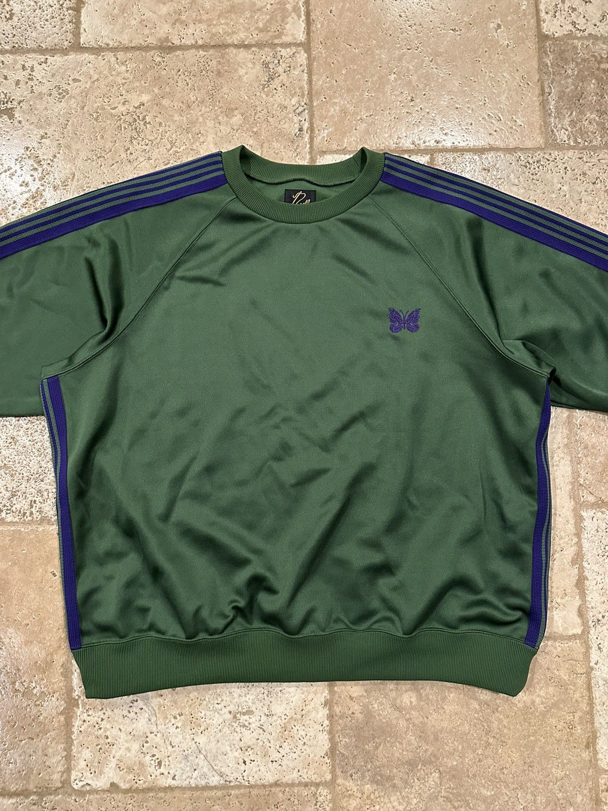 Needles Needles Smooth Polyester Logo Track Striped Green Crewneck Size US M / EU 48-50 / 2 - 4 Thumbnail