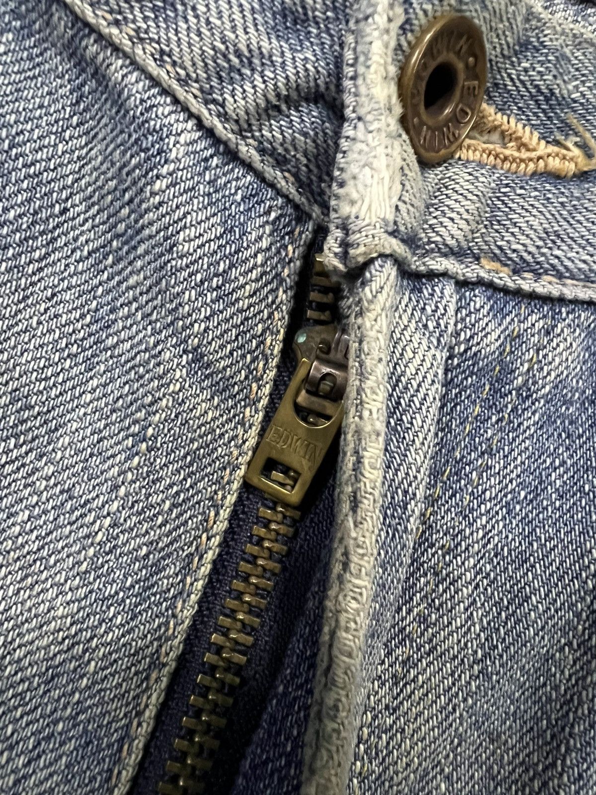 Edwin × Japanese Brand EDWIN 505z SELVEDGE LIGHT WASH ORANGE TAG DENIM Size US 29 - 8 Thumbnail