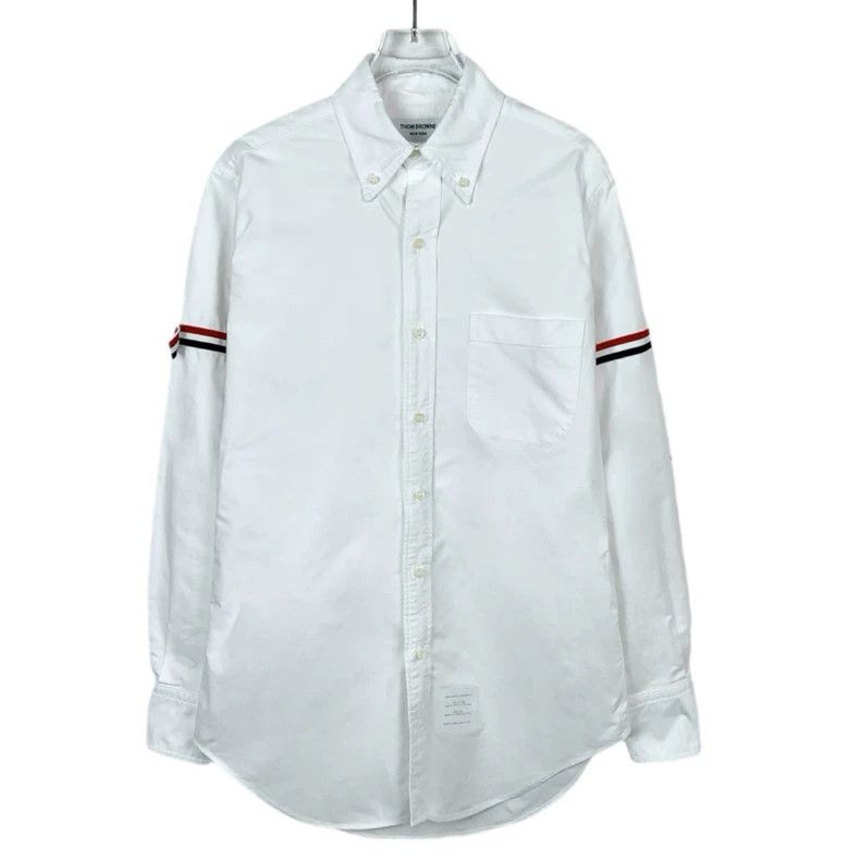 Thom Browne Thom Browne Classic double-sleeved white cotton long-sleeve Size US S / EU 44-46 / 1 - 1 Thumbnail