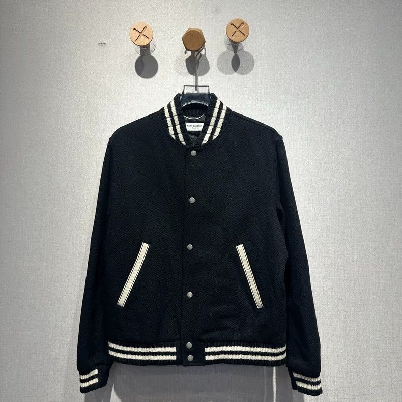Saint Laurent Paris Saint Laurent SLP Embroidered Baseball Jacket- Size US XL / EU 56 / 4 - 1 Thumbnail
