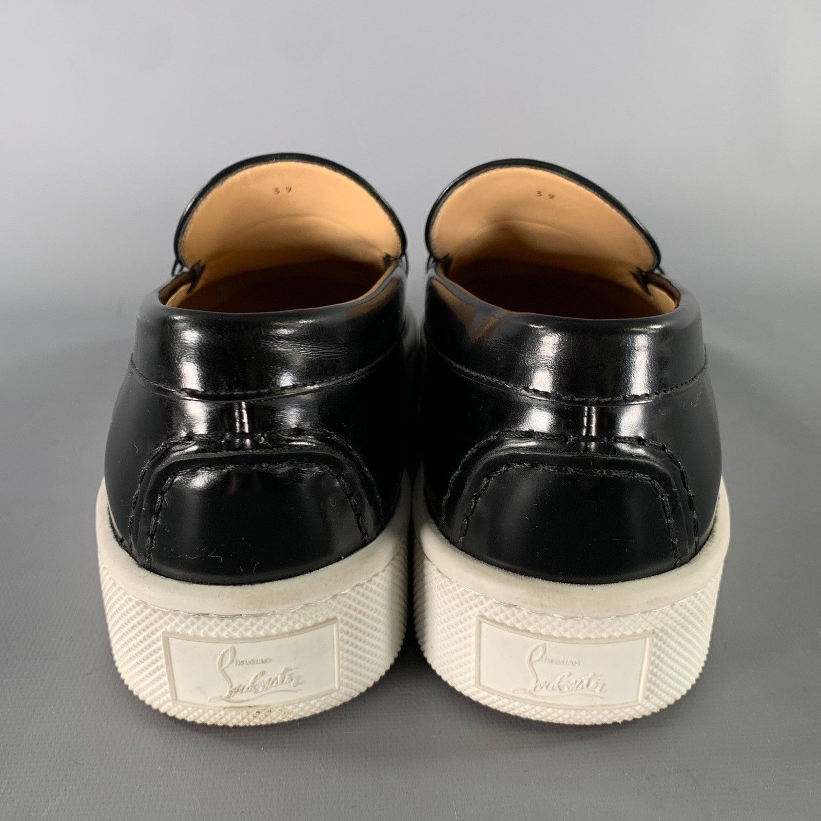 Christian Louboutin CHRISTIAN LOUBOUTIN Black Red Color Block Yacht Loafers Size US 6 / EU 39 - 3 Thumbnail