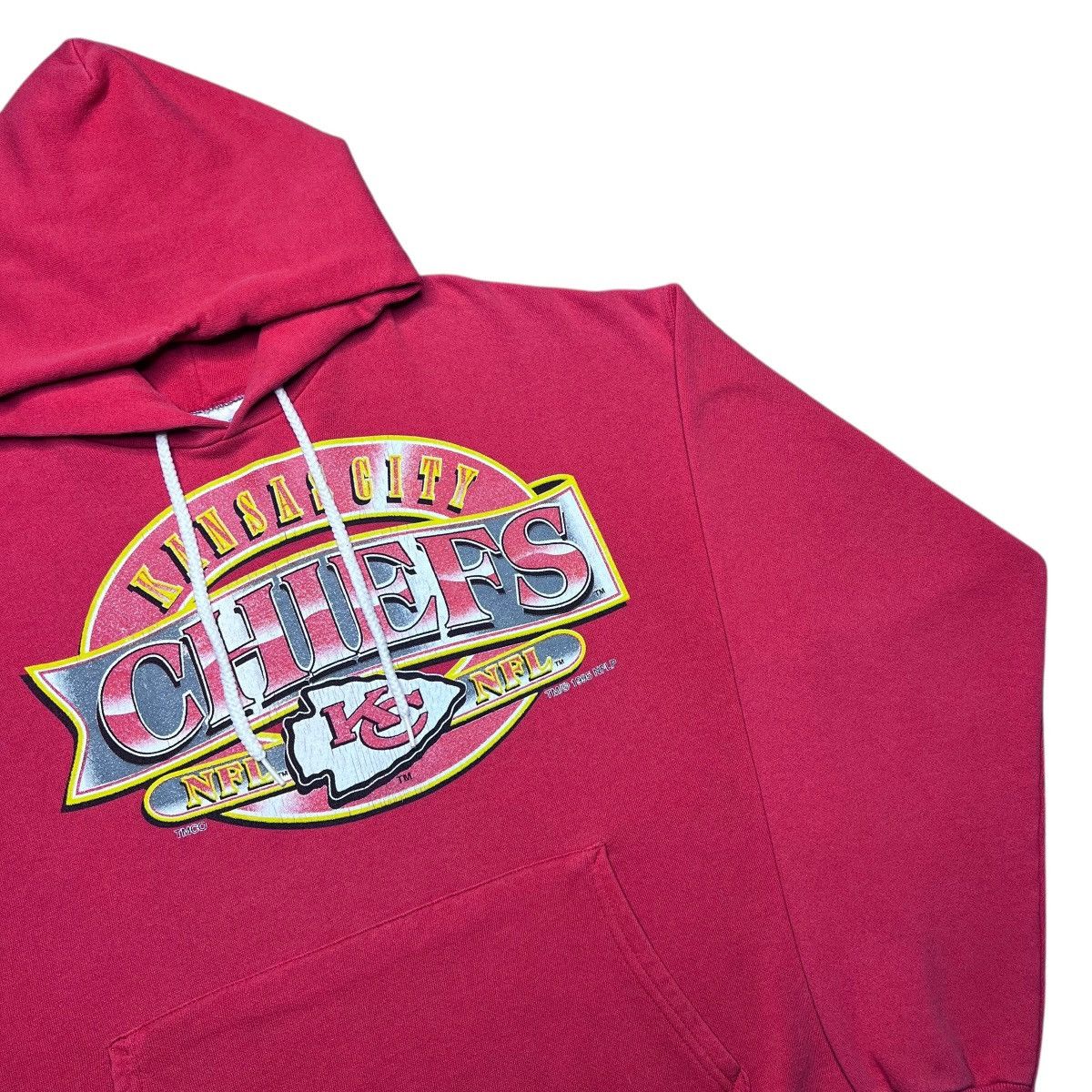 NFL Vtg 1995 NFL Kansas City Chiefs Spell Out 3D Print Hoodie Size US XL / EU 56 / 4 - 16 Thumbnail