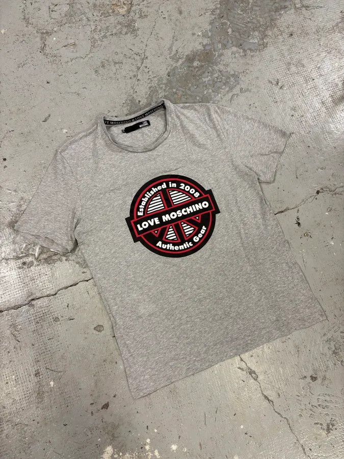 Moschino 2008 Love Moschino Grey Peace Tee-shirt Size US S / EU 44-46 / 1 - 4 Thumbnail