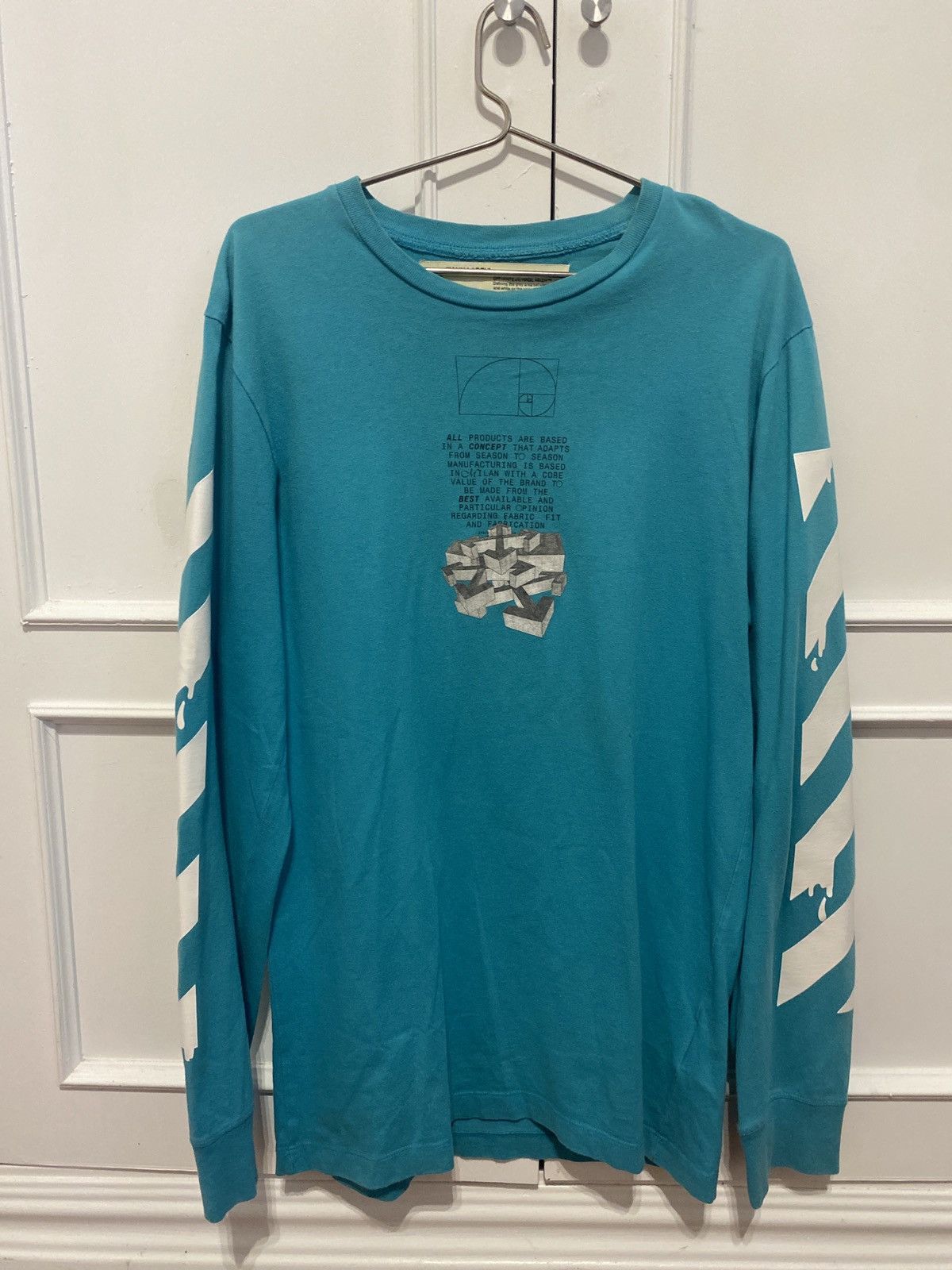 Off-White Off-White™ Turquoise Graphic Arrows Long Sleeve – Size L Size US L / EU 52-54 / 3 - 2 Thumbnail