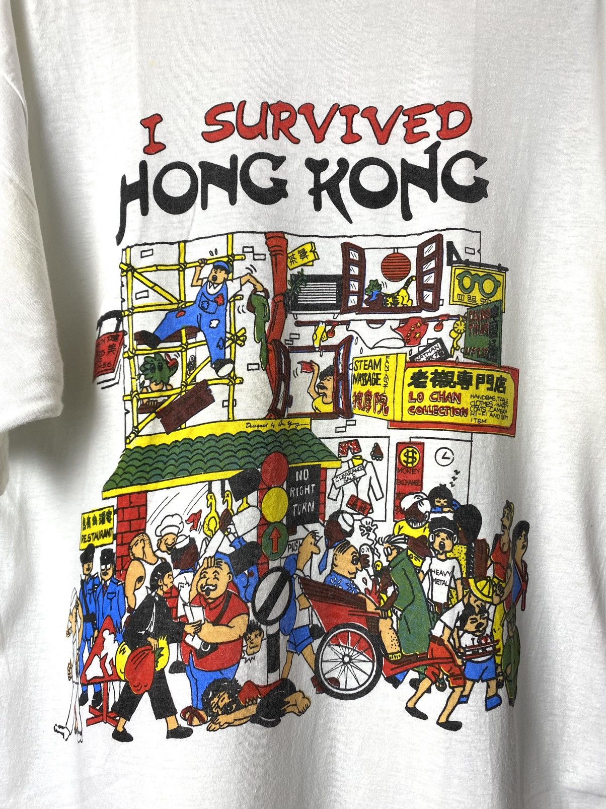 Vintage Vintage 1990’s Hong Kong Art T Shirt Japan Hype Cartoon Size US L / EU 52-54 / 3 - 2 Thumbnail