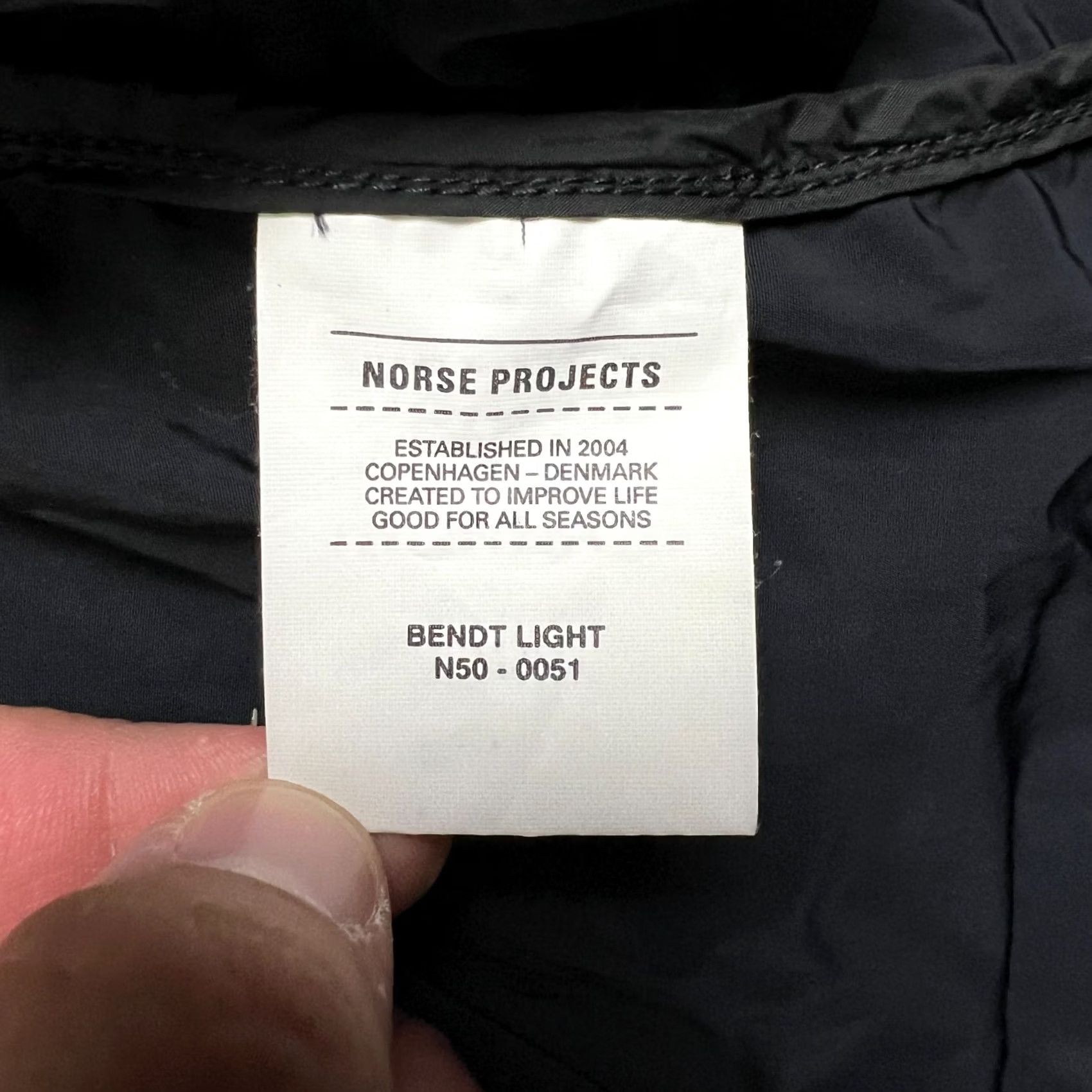 Norse Projects Norse Projects Bendt Light Jacket Snap Button XL Mens Black Windbreaker Jacket Size US XL / EU 56 / 4 - 5 Thumbnail