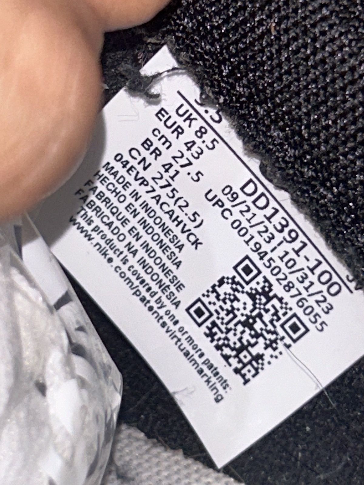 Nike Size 9.5 - Nike Dunk Low Black White Preowned No Box Size US 9.5 / EU 42-43 - 8 Thumbnail