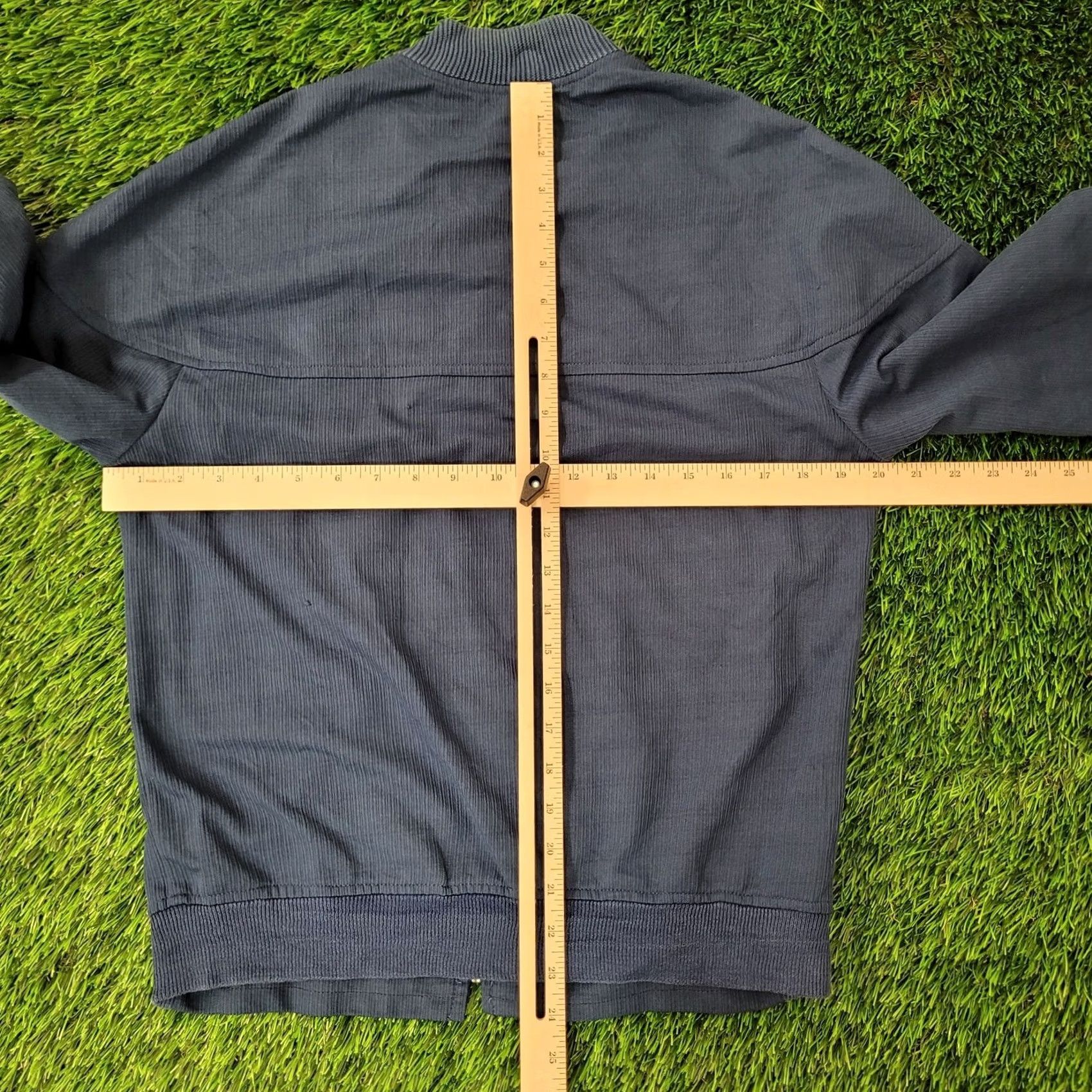 Vintage VINTAGE Shanhouse Jacket Navy Blue Ribbed Bomber Style S/M USA Made Serval Zipper Sl as Pockets 60s 1950s Mens Coat Shirt Jacket Clothing Size US M / EU 48-50 / 2 - 5 Thumbnail