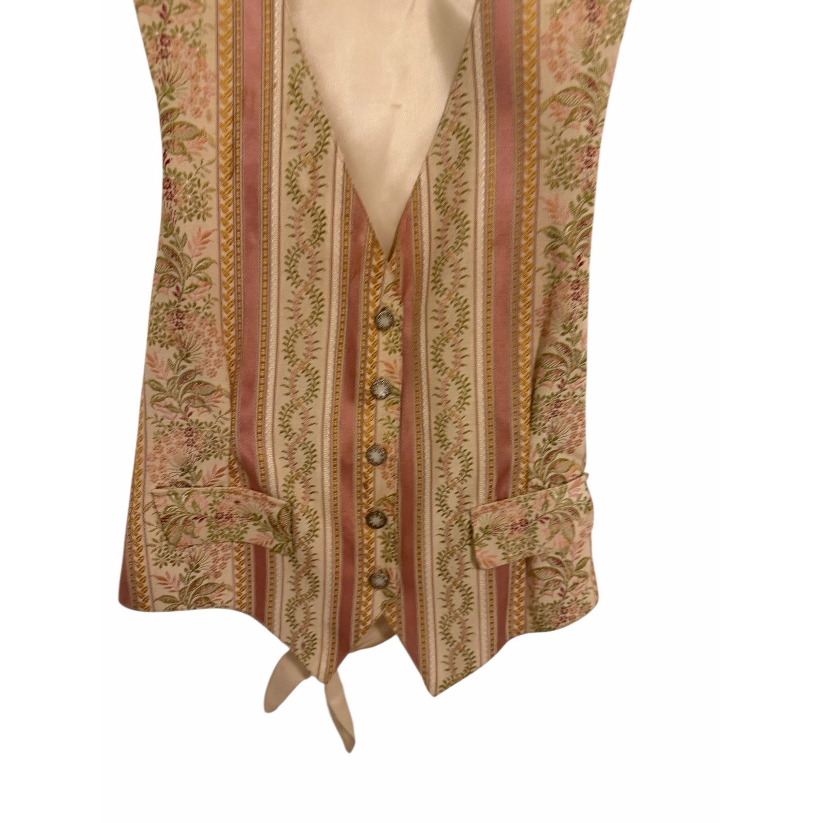 Other Casual Corner Ivory Pink V-Neck Tie Back Sleeveless Vest Size M / US 6-8 / IT 42-44 - 4 Thumbnail
