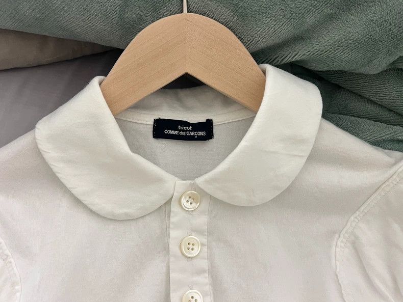 Comme des Garcons Comme Des Garcons White gold ingot collar short sleeved s Size M / US 6-8 / IT 42-44 - 2 Thumbnail