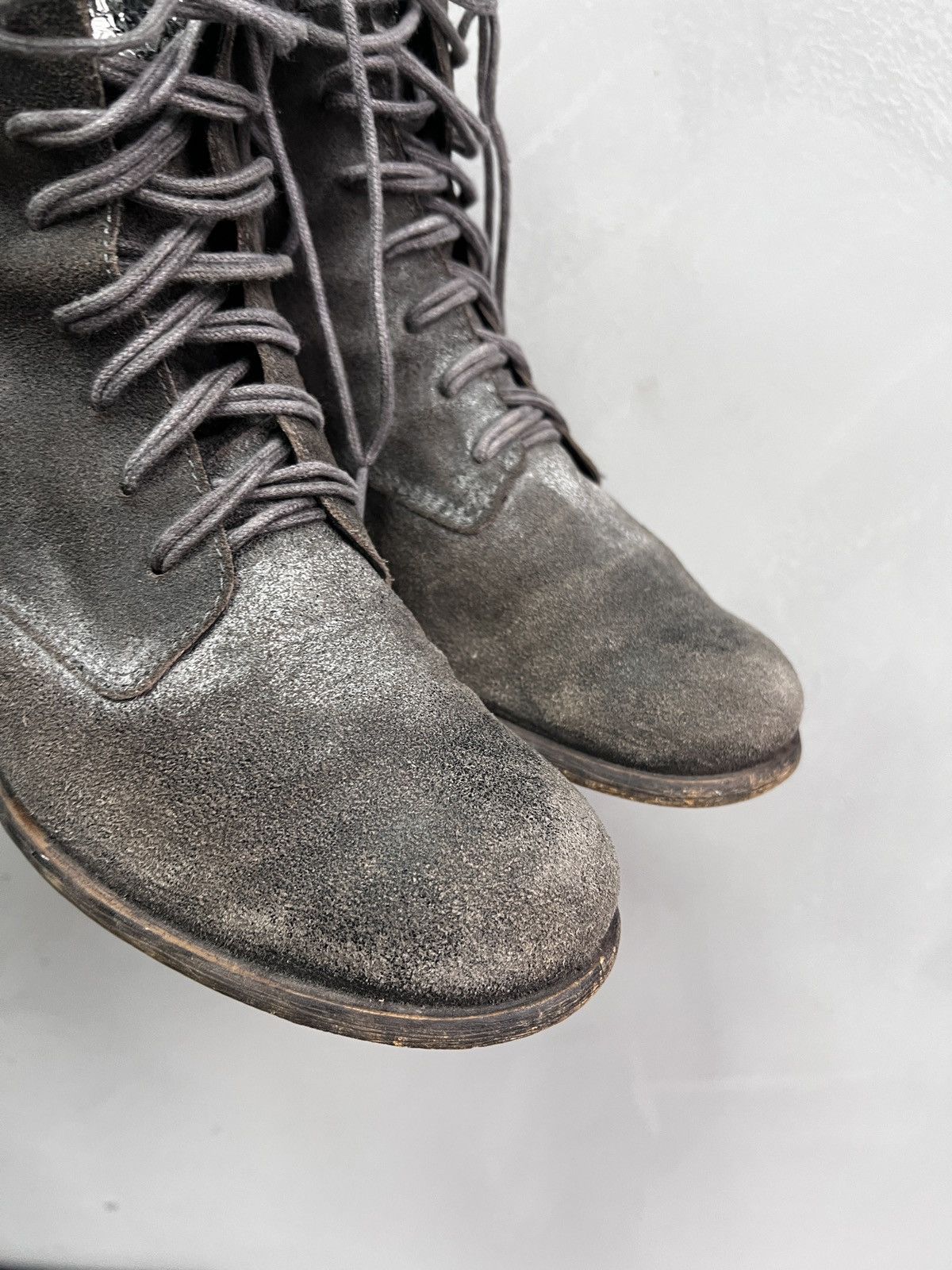 Guidi Hedi slimane Suede Gray Boots Lace up Faded Vintage style Size US 7.5 / EU 40-41 - 5 Thumbnail