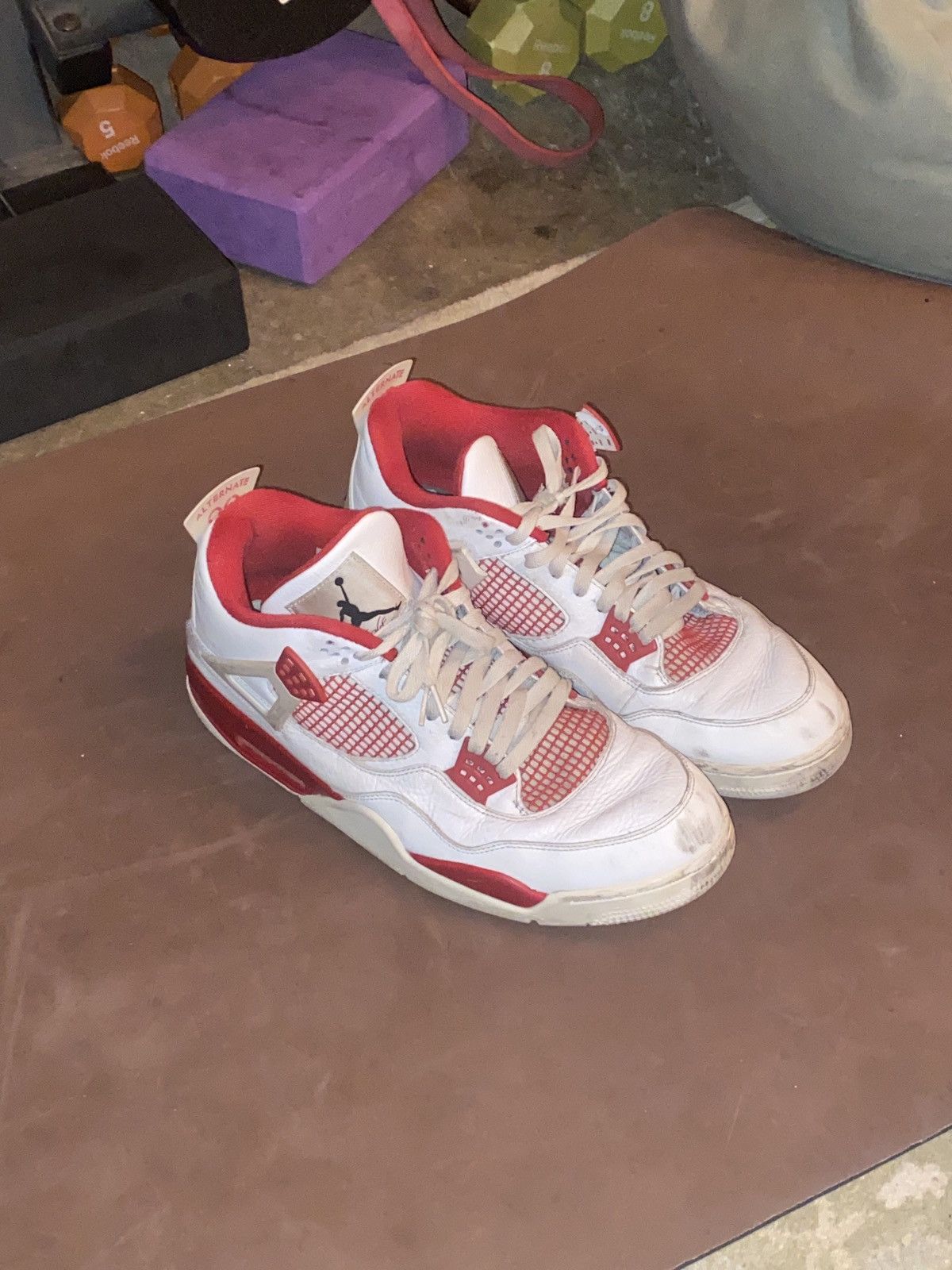 Jordan Brand Jordan 4 White and Red Size US 14 / EU 47 - 1 Thumbnail