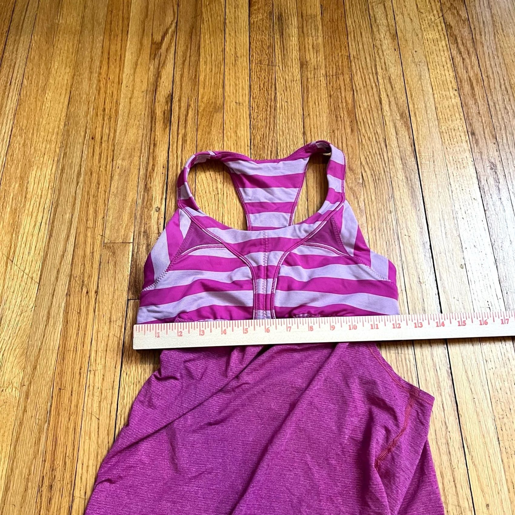 Lululemon VINTAGE Lululemon 2 In 1 Run Tank Built In Shelf Bra Stripe Racerback Top Women’s 6 Tank Women 6 Pink Racerback Shirt Females Size M / US 6-8 / IT 42-44 - 5 Thumbnail