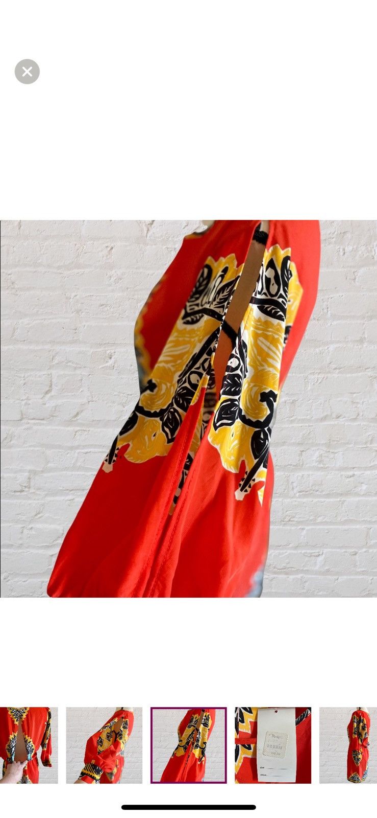 Other MONKEE’S’ SILK SLIT SLEEVE MINI DRESS SLIT DOWN BACK Size M / US 6-8 / IT 42-44 - 7 Thumbnail