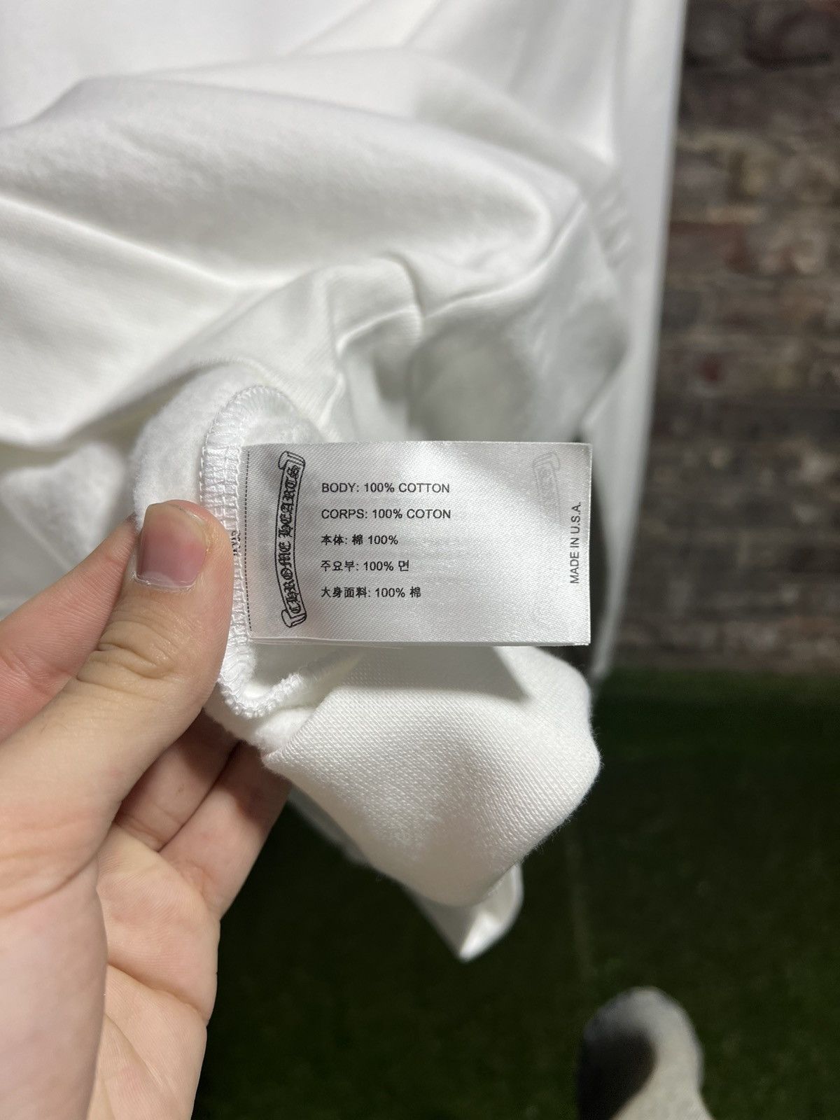 Chrome Hearts Chrome Hearts Neck Script White Crewneck Size US M / EU 48-50 / 2 - 6 Thumbnail