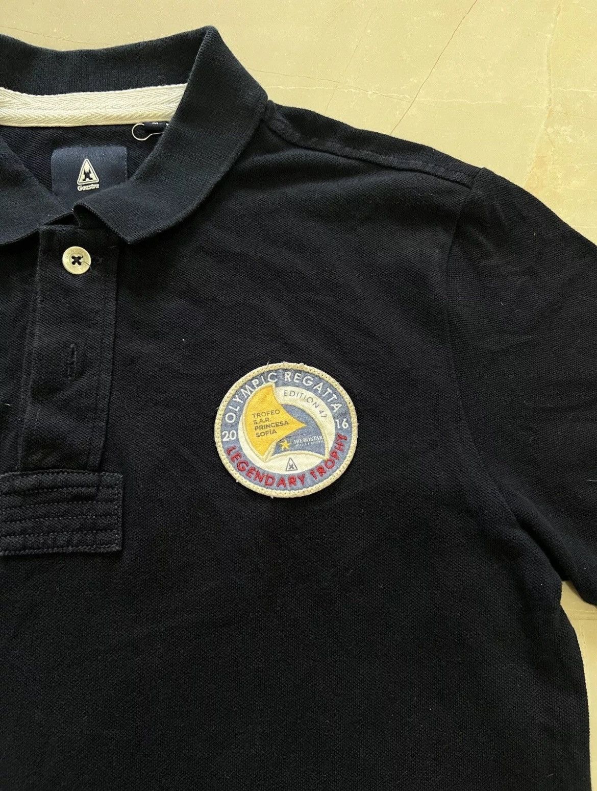 Vintage VTG Polo shirt Gaastra Dark Blue Olympic Classes Spain Team Size US M / EU 48-50 / 2 - 4 Thumbnail