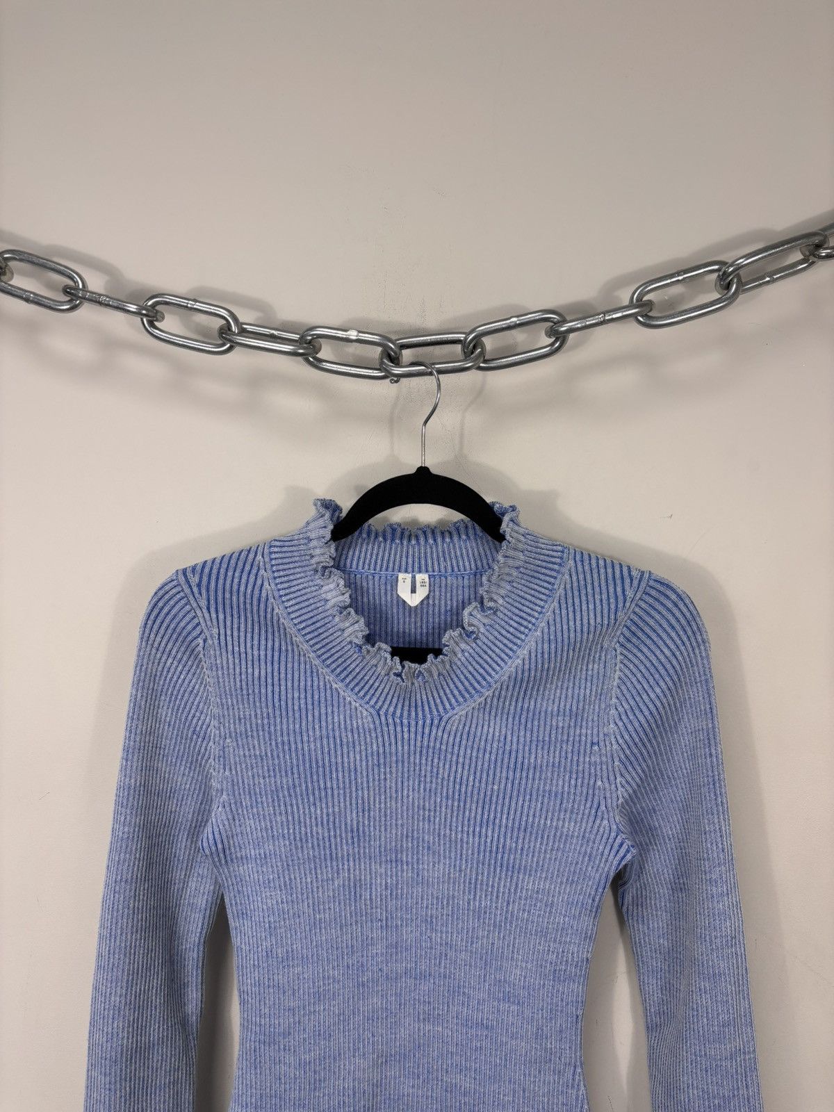 Arket Arket Women’s Scallop Edge Wool Blend Ribbed Knitted Sweater Size S / US 4 / IT 40 - 2 Thumbnail