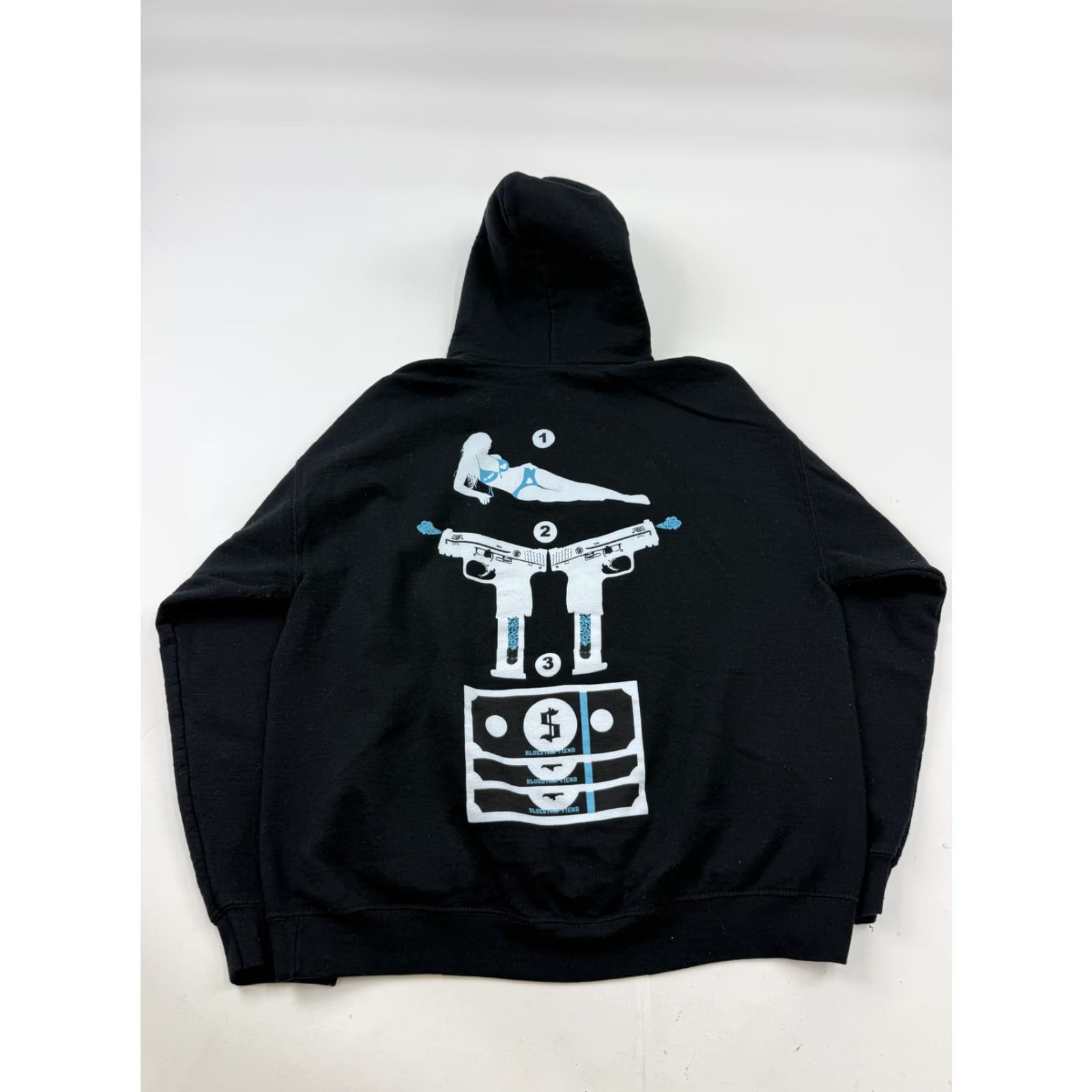 Gildan Lil Mosey Hoodie Sweatshirt Mens Large Black Blueberry Faygo Graphic Size US L / EU 52-54 / 3 - 7 Thumbnail