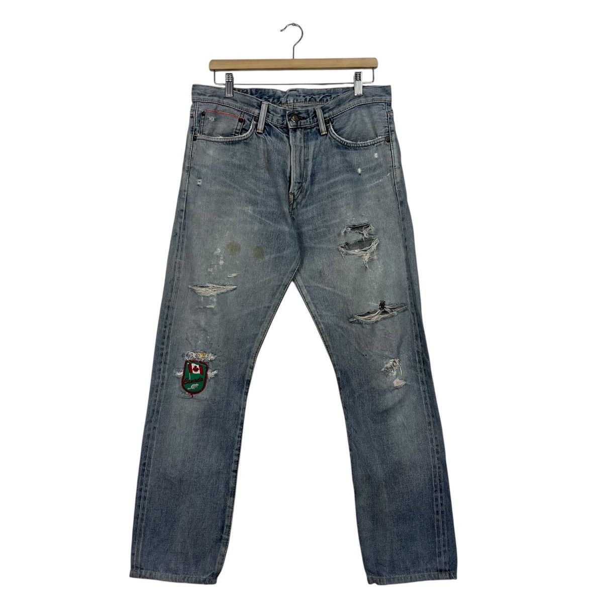 Edwin Vintage Edwin Japan Distressed Redline Denim Jeans Size US 32 / EU 48 - 1 Thumbnail