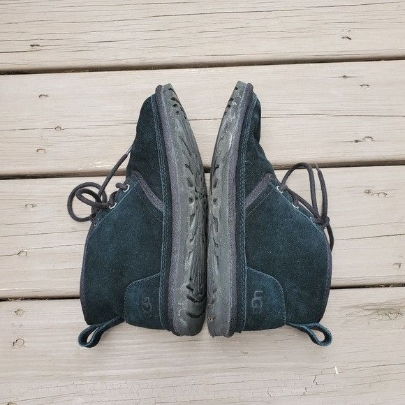 Ugg Ugg Neumel Black Suede Leather Shearling Lined Chukka Boots Size US 7 / IT 37 - 5 Thumbnail