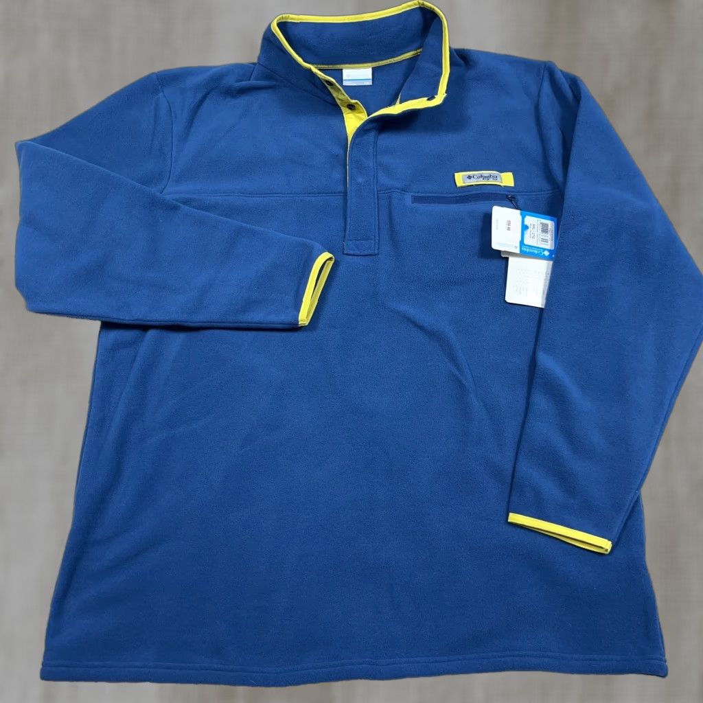 Vintage Columbia Sweater Men 2XL Fleece Pullover Blue Solid Logo Harborside Embroidered Casual Modern Outdoor Golf Vintage: No Size US XXL / EU 58 / 5 - 1 Thumbnail