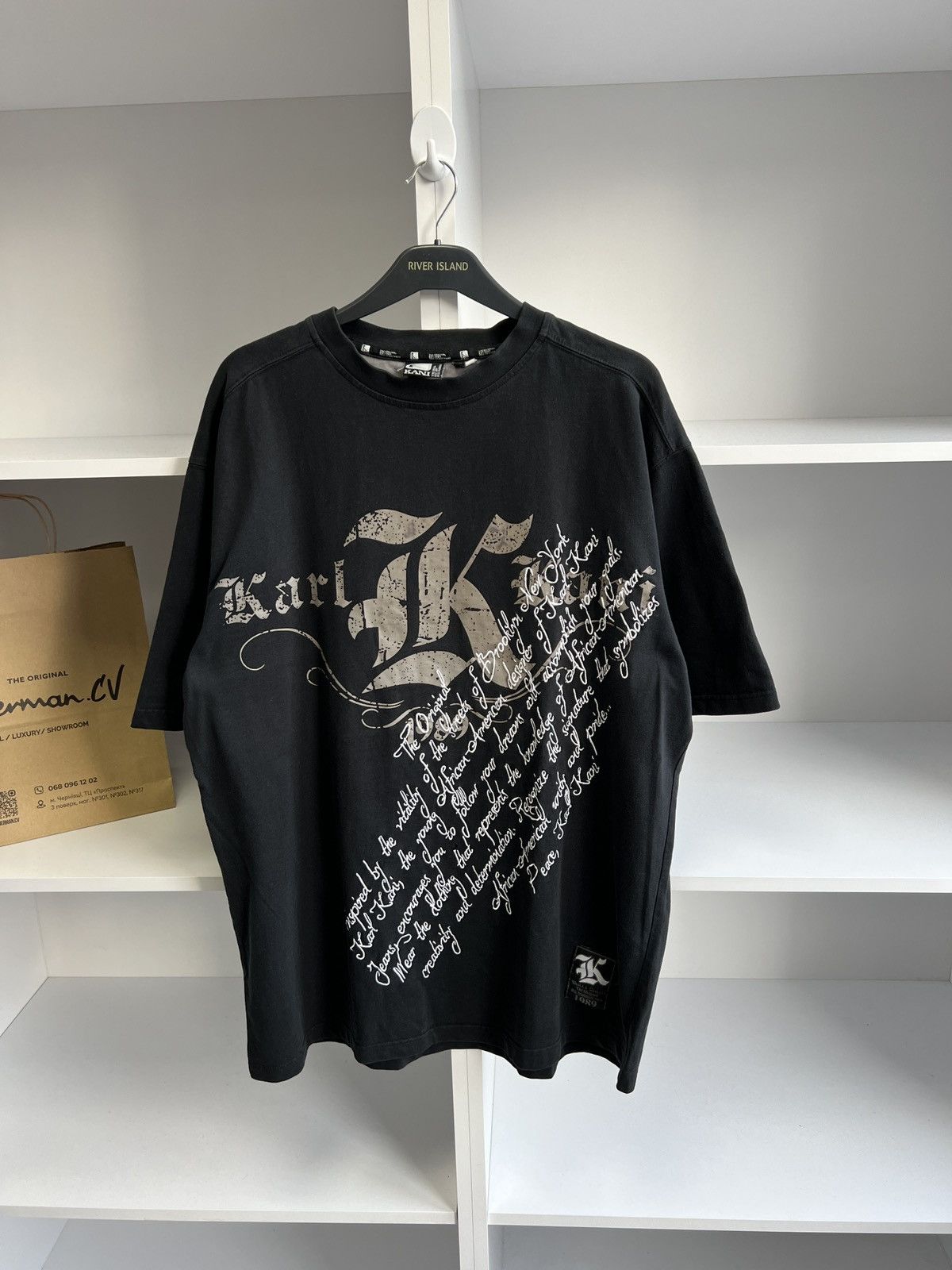 Karl Kani × Vintage Vintage Karl Kani Overprinted Rap Style 90s Tee Size US XL / EU 56 / 4 - 4 Thumbnail