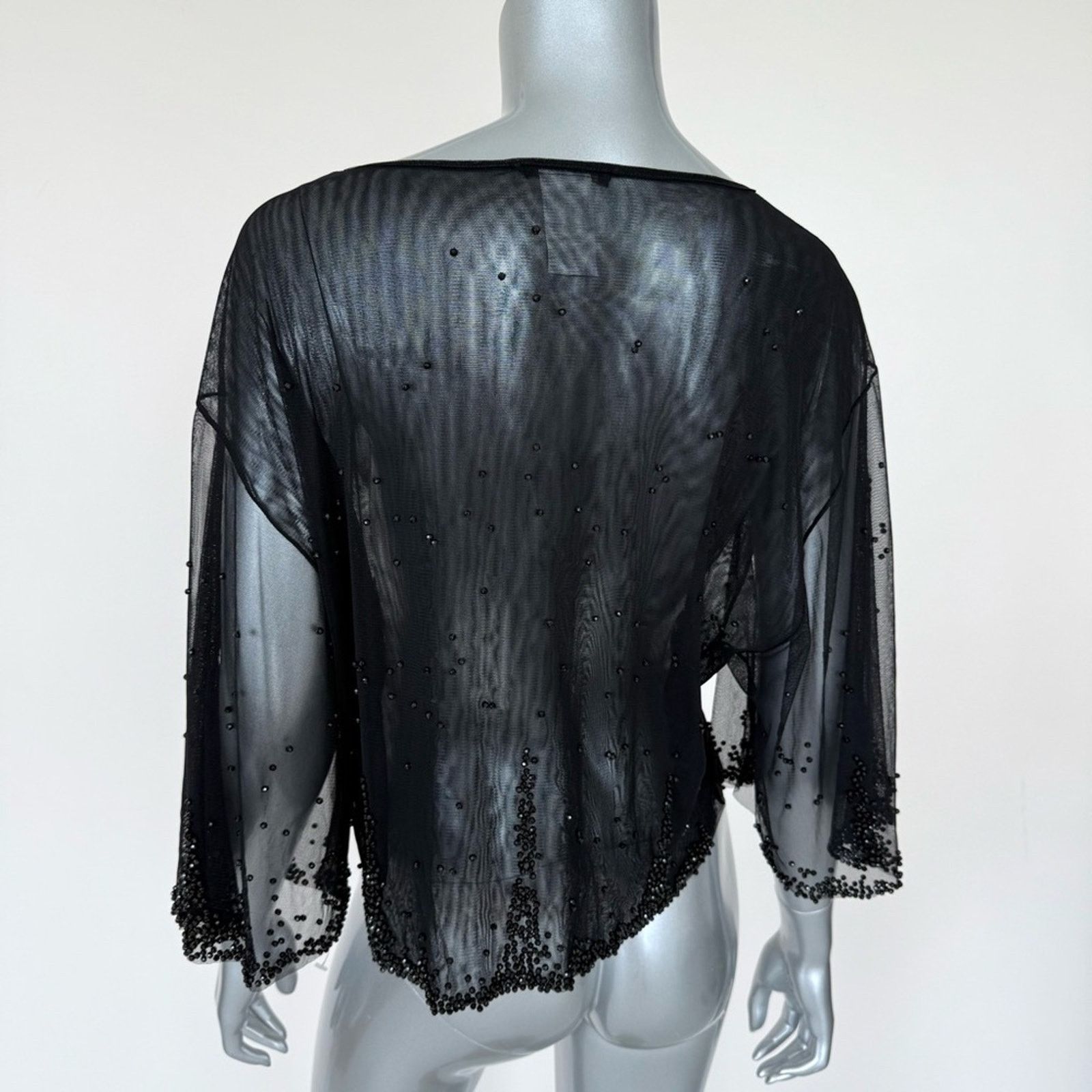 Other Women sheer evening blouse with crystals size L/Xl Size L / US 10 / IT 46 - 3 Thumbnail