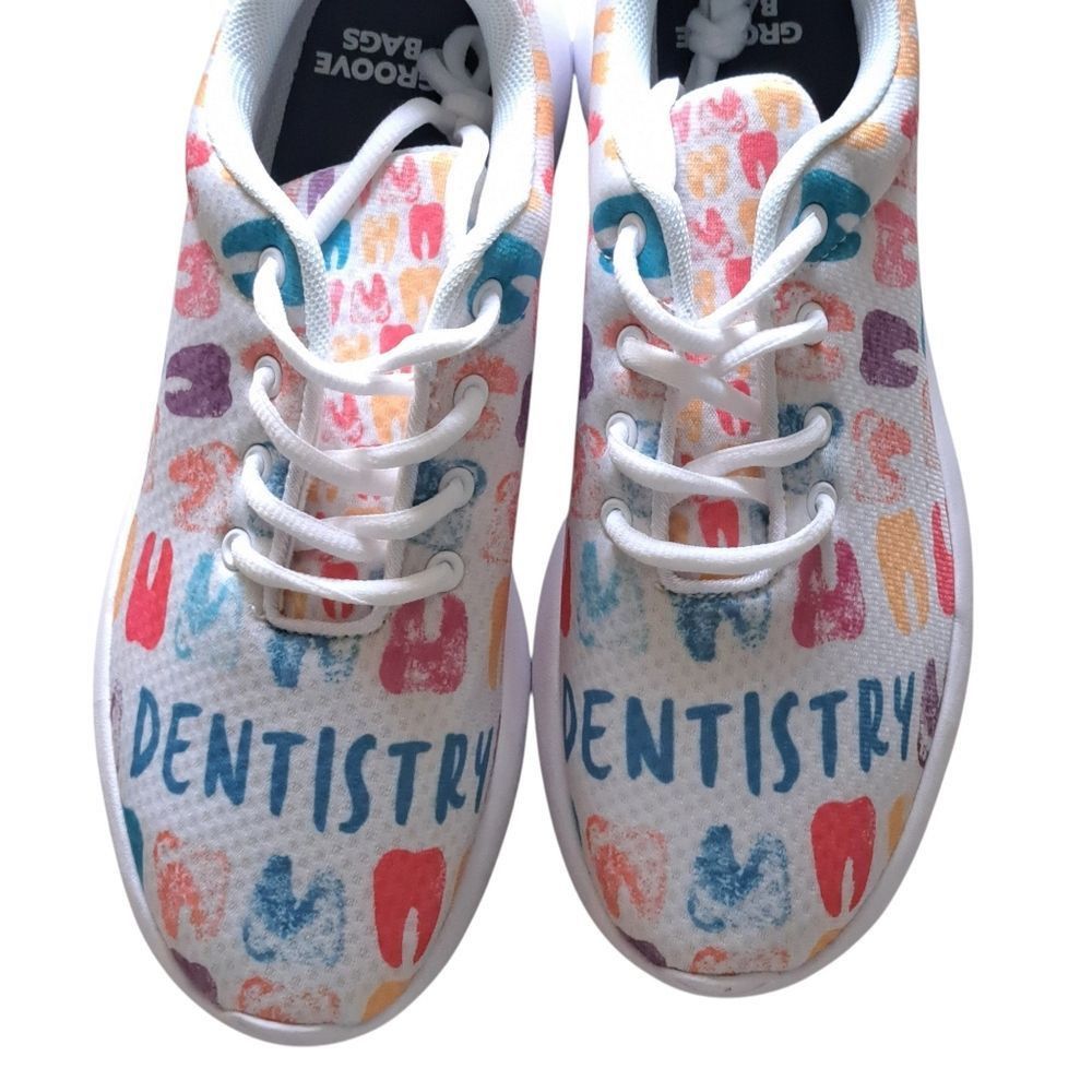 Other Groove Bags Custom Print Dentistry Lightweight Lace Up Sneak Size US 8 / IT 38 - 11 Thumbnail