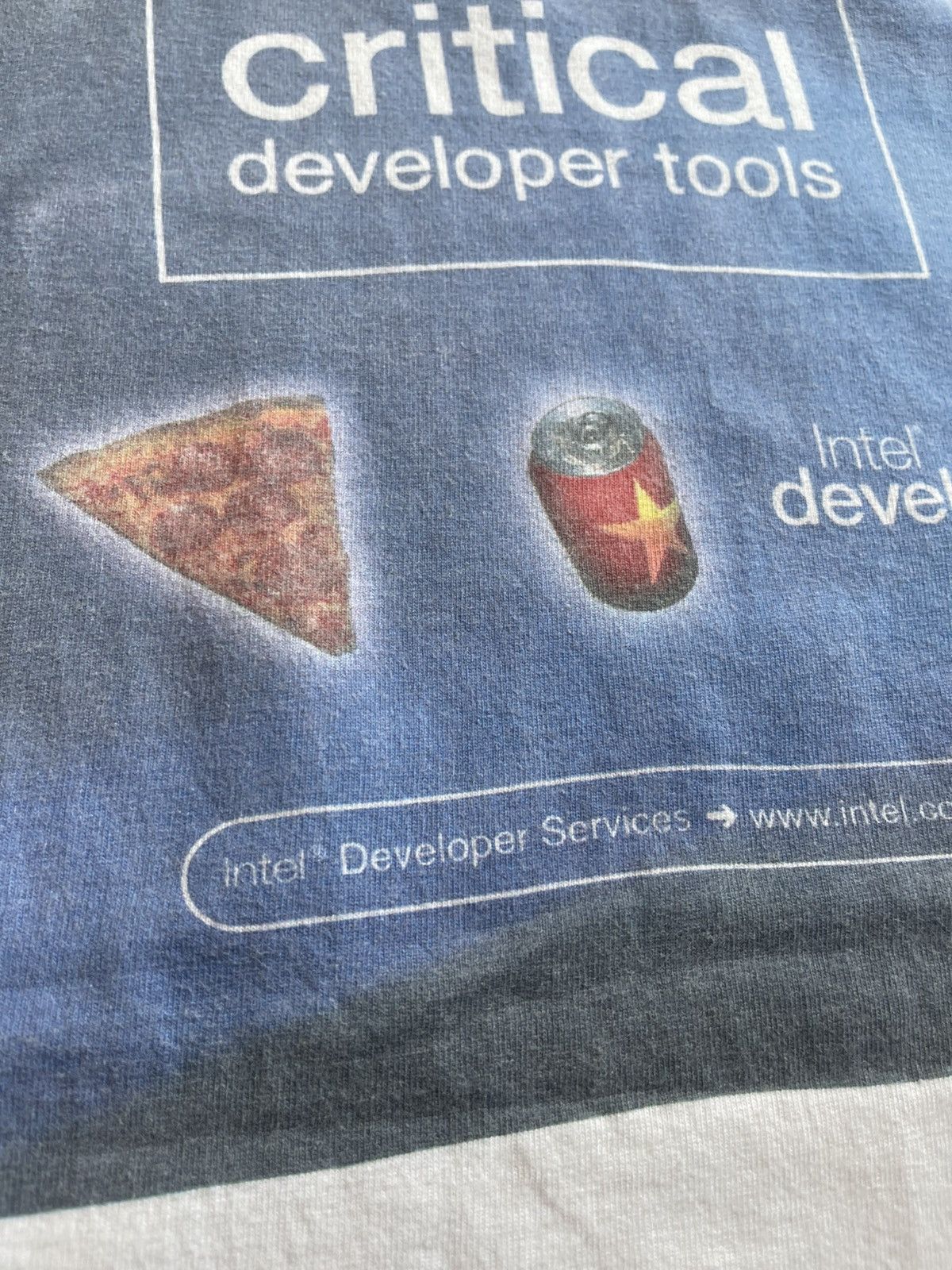 Vintage Vtg 00s Intel Developer Services "Critical Tools" Promo Tee Size US XL / EU 56 / 4 - 5 Thumbnail