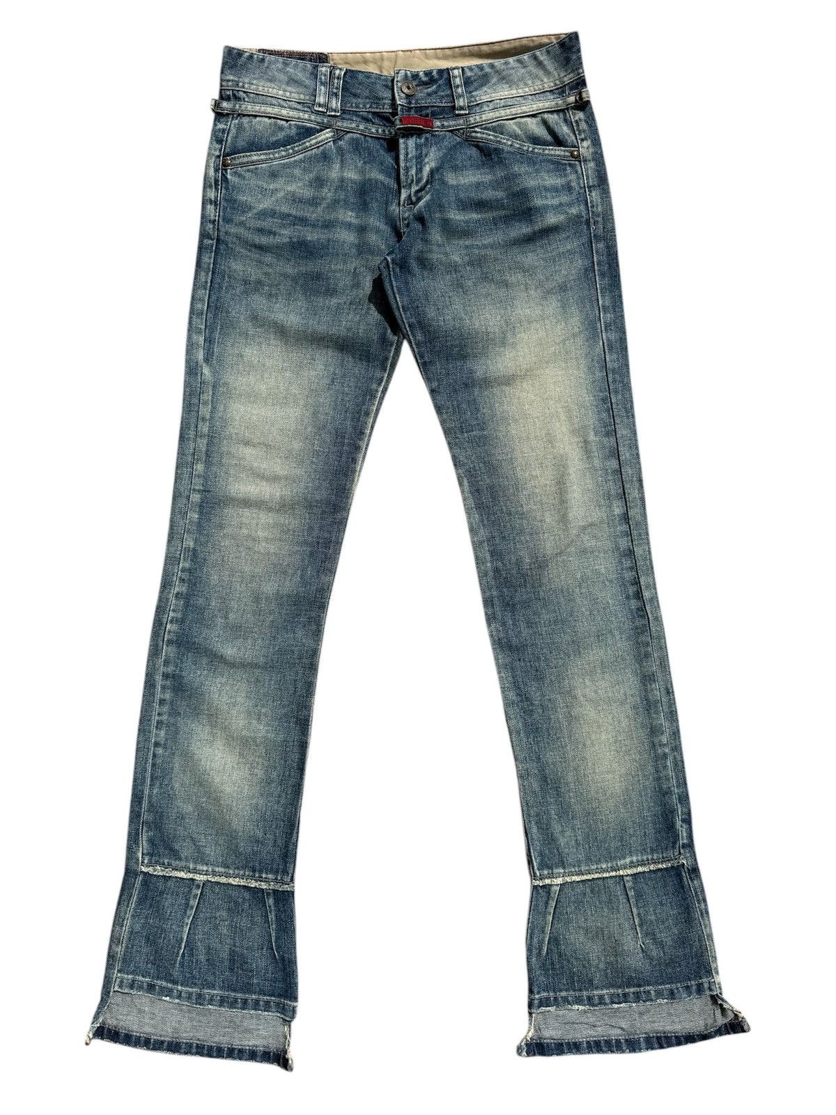 Marithe + Francois Girbaud MARITHE FRANCOIS GIRBAUD Flare Denim Rare Design Size 31" - 1 Thumbnail