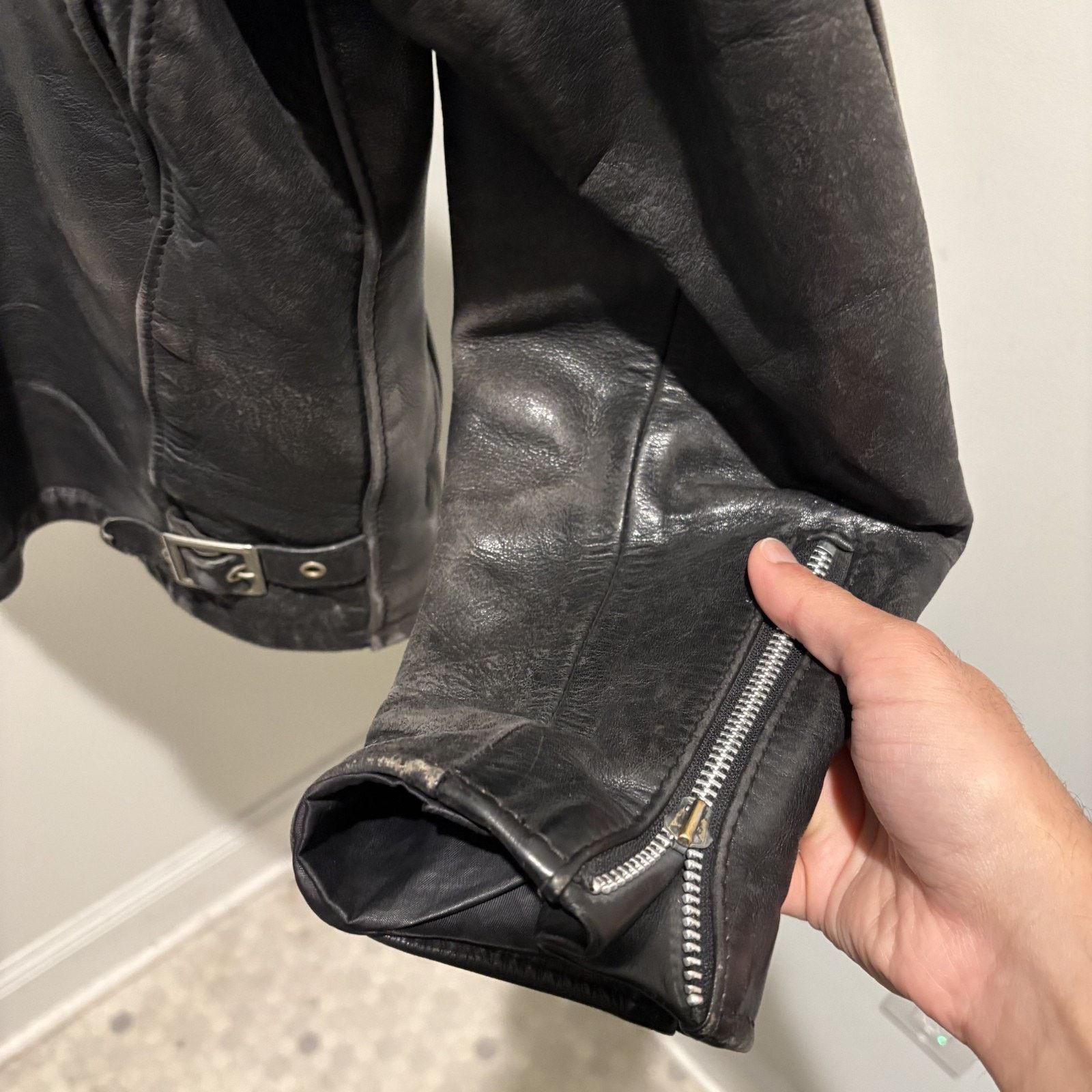 Schott × Vintage Vintage Schott 141 Cowhide Leather Cafe Racer Jacket 42 Size US L / EU 52-54 / 3 - 11 Thumbnail