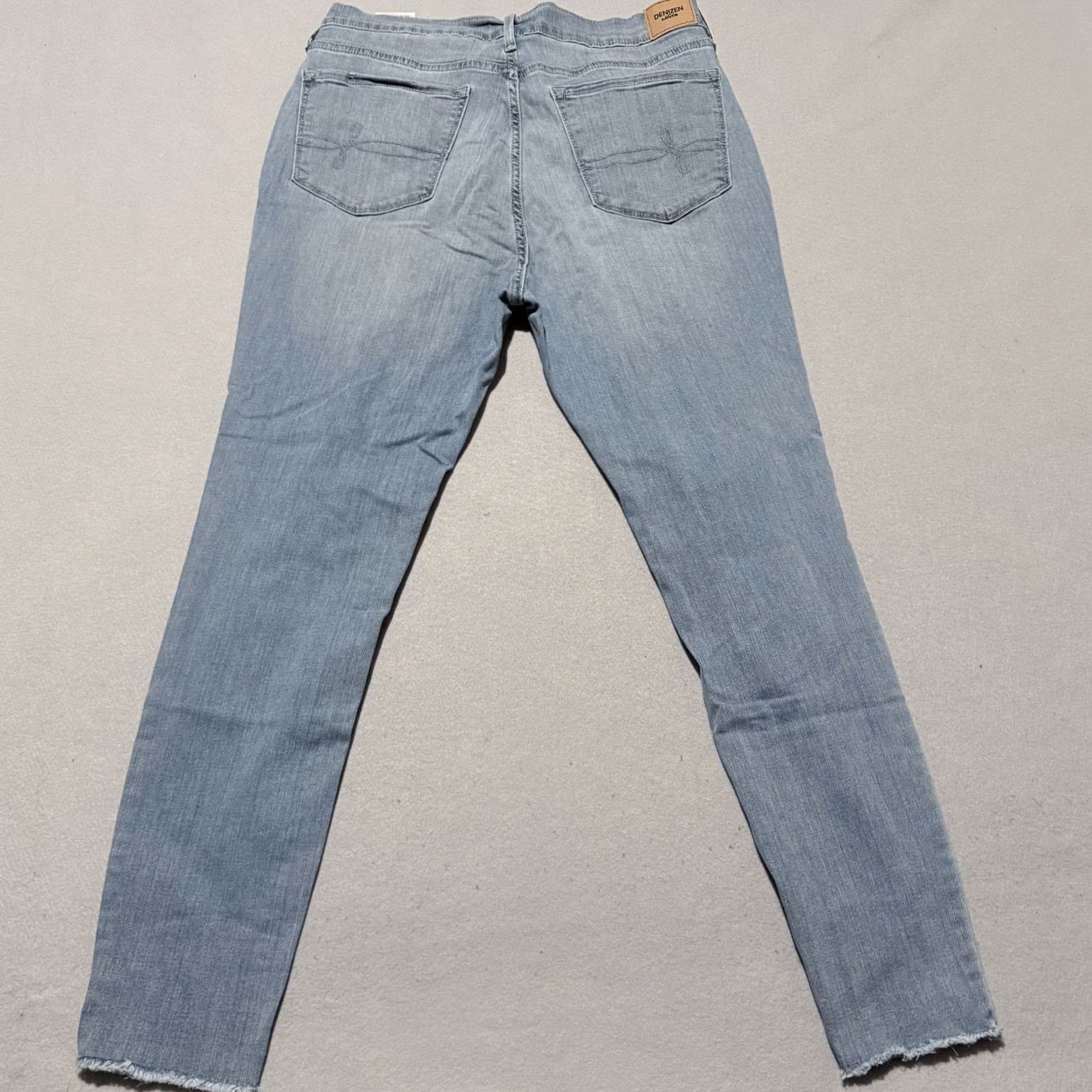 Levi's Denizen by Levi's Ultra High Rise Ankle Jegging Jeans Distressed Frayed - 15 Blue Women Jeans" Size 36" / US 14 / IT 50 - 2 Thumbnail