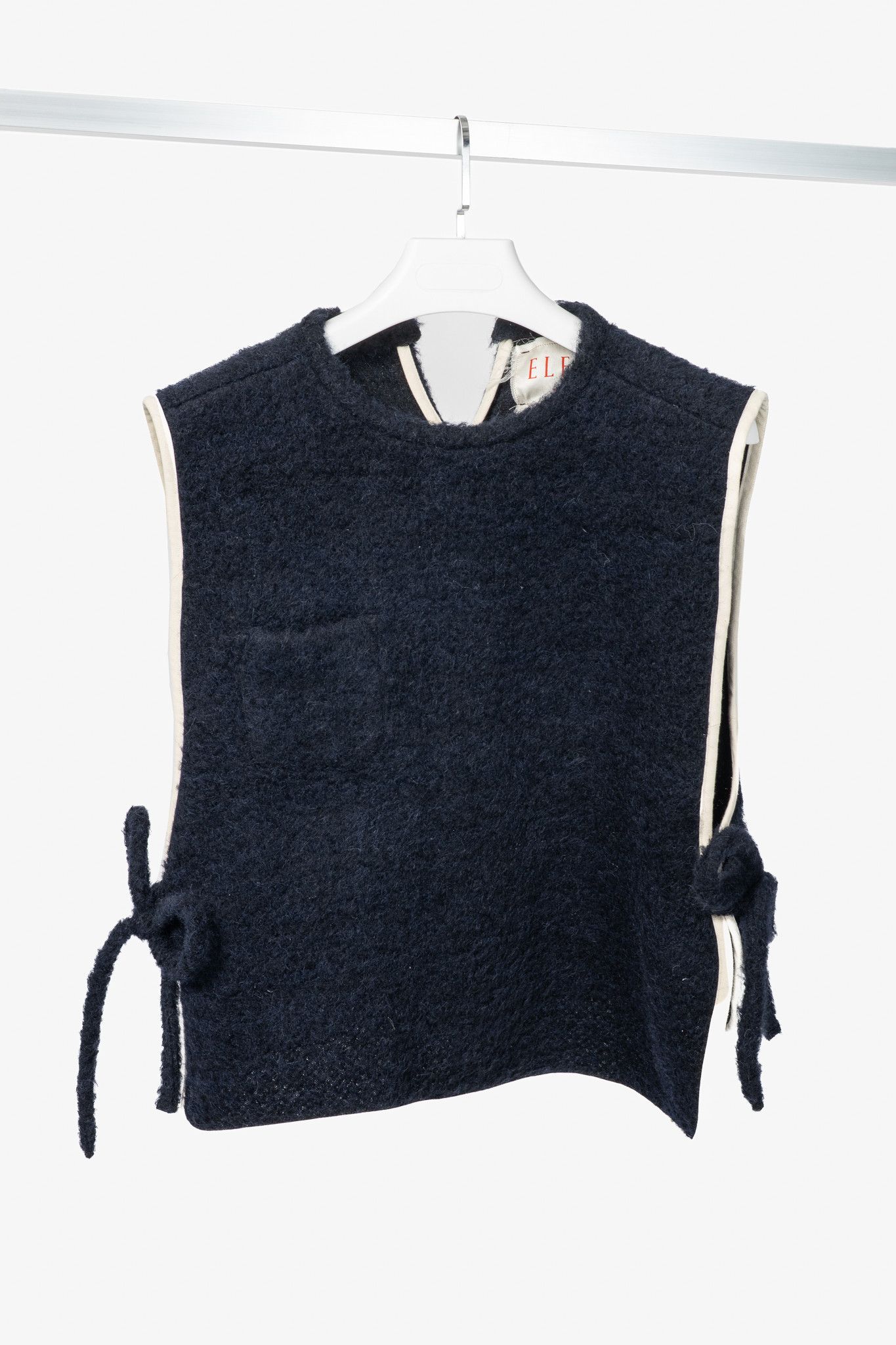 Other Eleph Fuzz Navy Side-Tie Wool Vest Size XS / US 0-2 / IT 36-38 - 1 Thumbnail