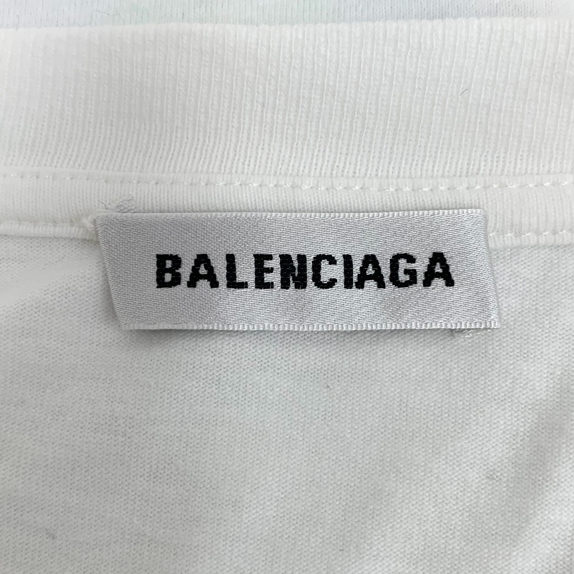Balenciaga Balenciaga White "You Are The World" Earth Print Cotton Shor Size S / US 4 / IT 40 - 2 Thumbnail