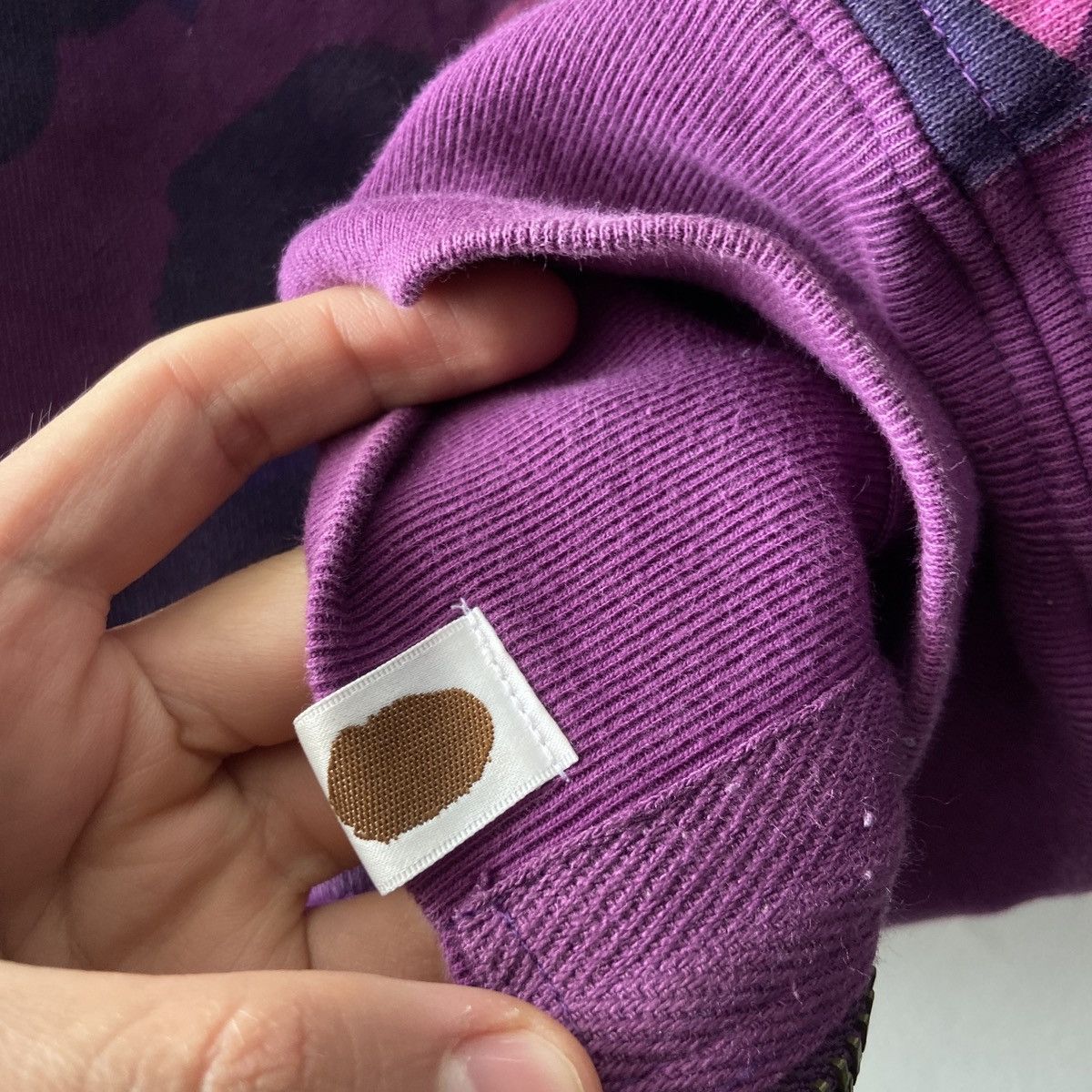Bape Bape purple Camo spell out zip up hoodie Size US S / EU 44-46 / 1 - 5 Thumbnail