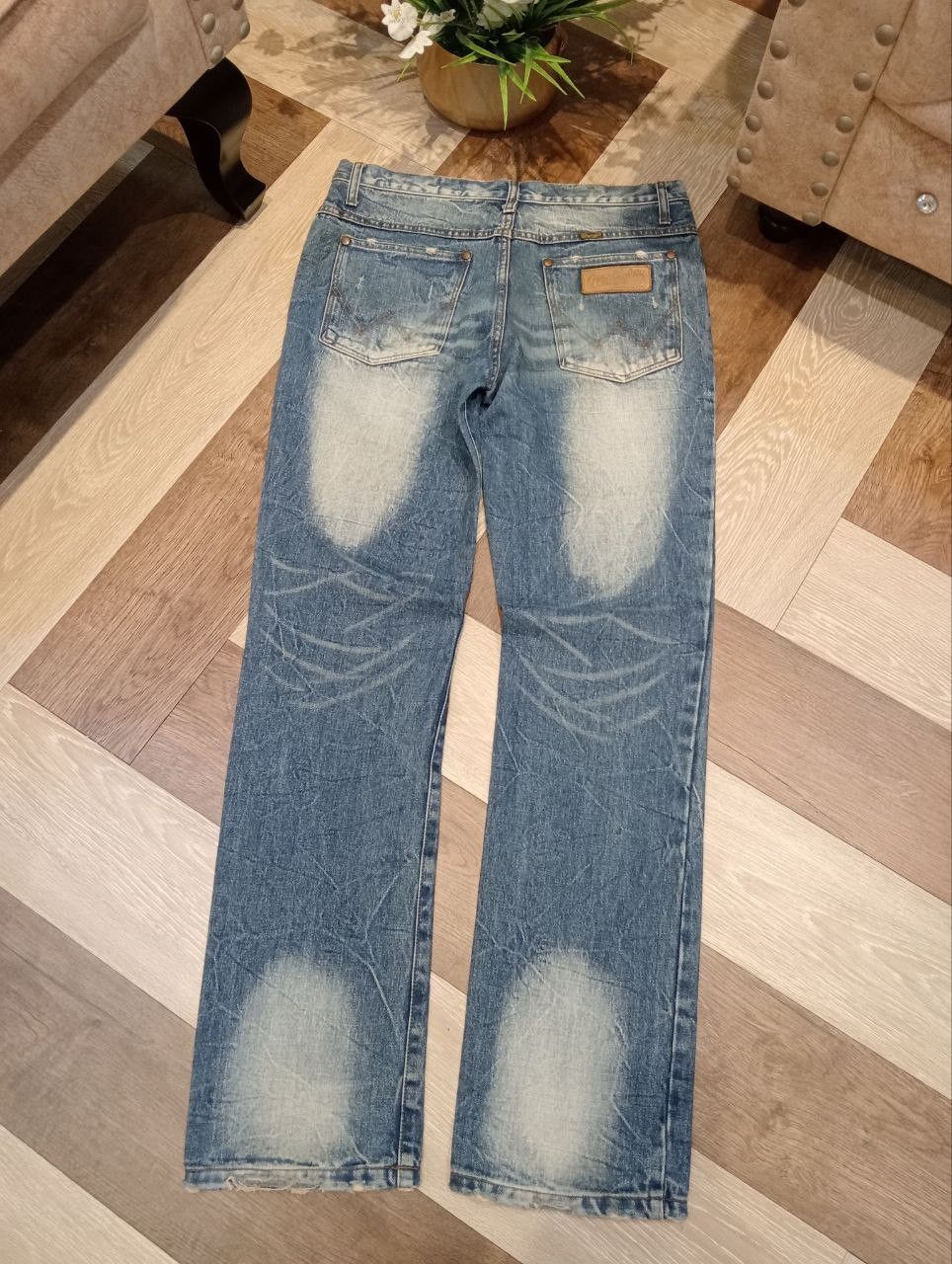 Wrangler WRANGLER BLUE WASHED DENIM PANTS Size US 33 - 10 Thumbnail