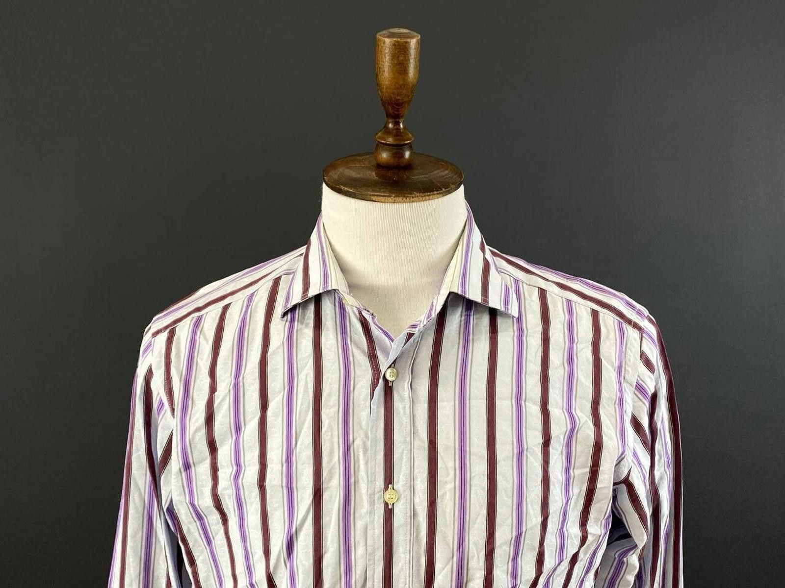Etro Etro Milano White Stripe Button Down Shirt Size 41 Size US M / EU 48-50 / 2 - 3 Thumbnail