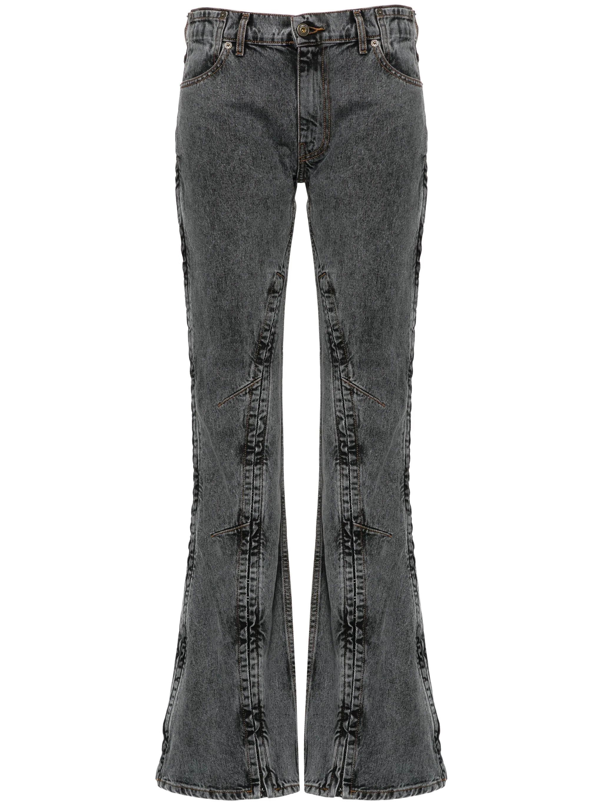 Y/Project o1s22i1n0924 Hook-And Eye Flared Jeans in Black Size 26" / US 2 / IT 38 - 1 Thumbnail