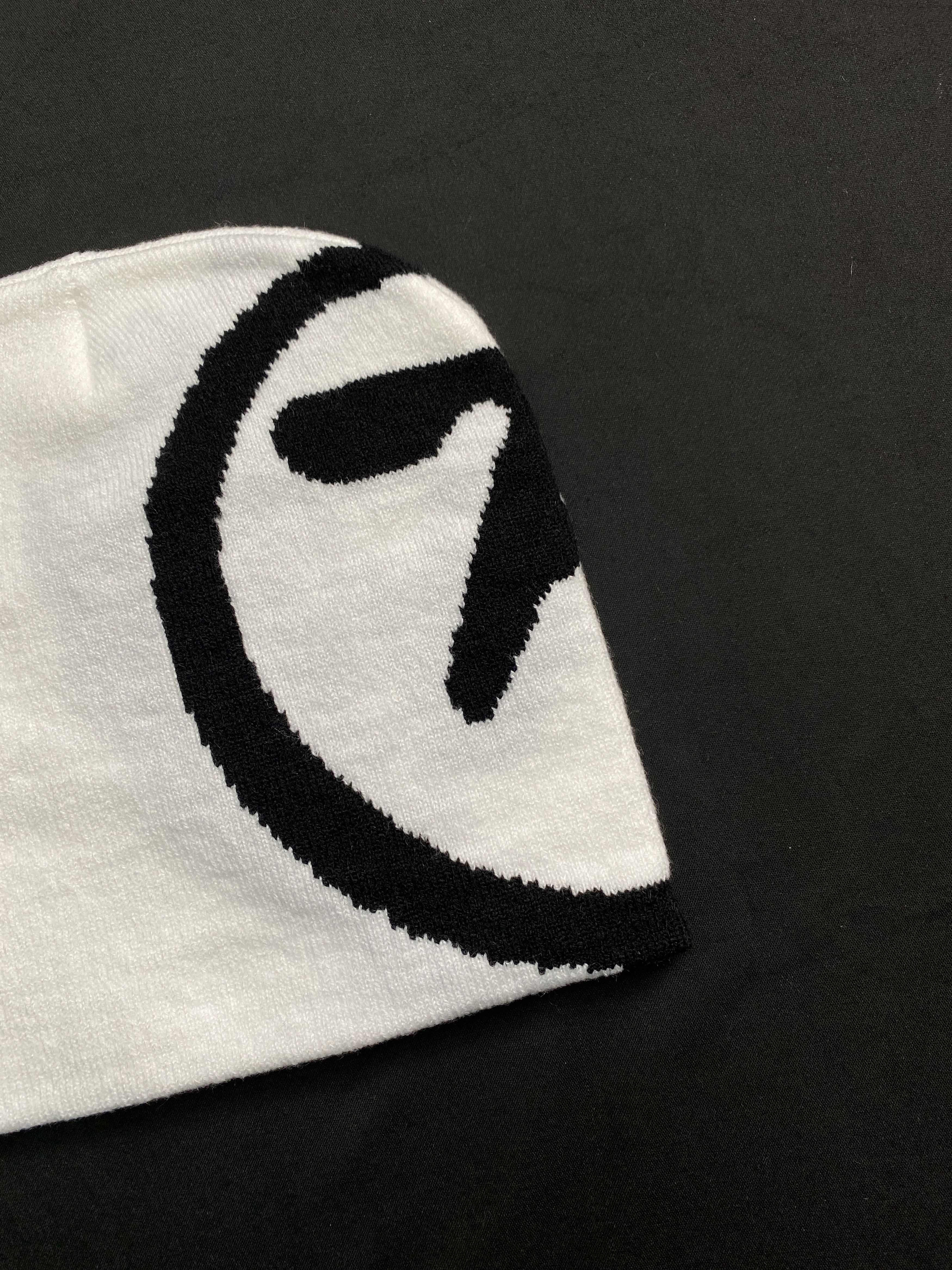 Japanese Brand Deadstock Aphex Twin Tribute No Cuff Knit White Beanie OS Size ONE SIZE - 2 Thumbnail