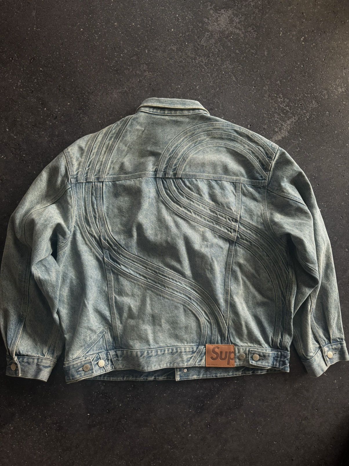 Supreme Supreme S Logo Denim Trucker Jacket Size US XL / EU 56 / 4 - 2 Thumbnail