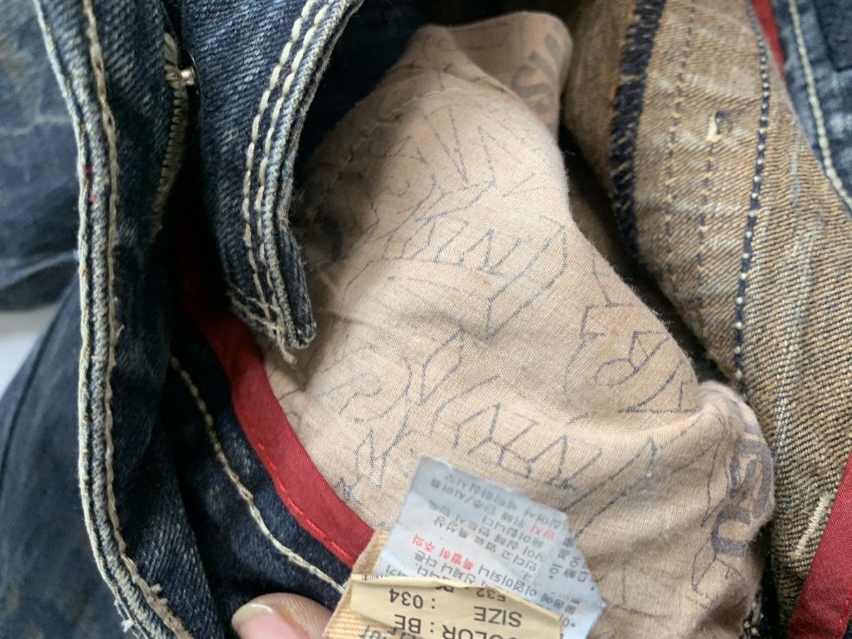 Vintage Vintage Evisu inspired Japanese SpellOut buckle belt denim Size US 36 / EU 52 - 5 Thumbnail