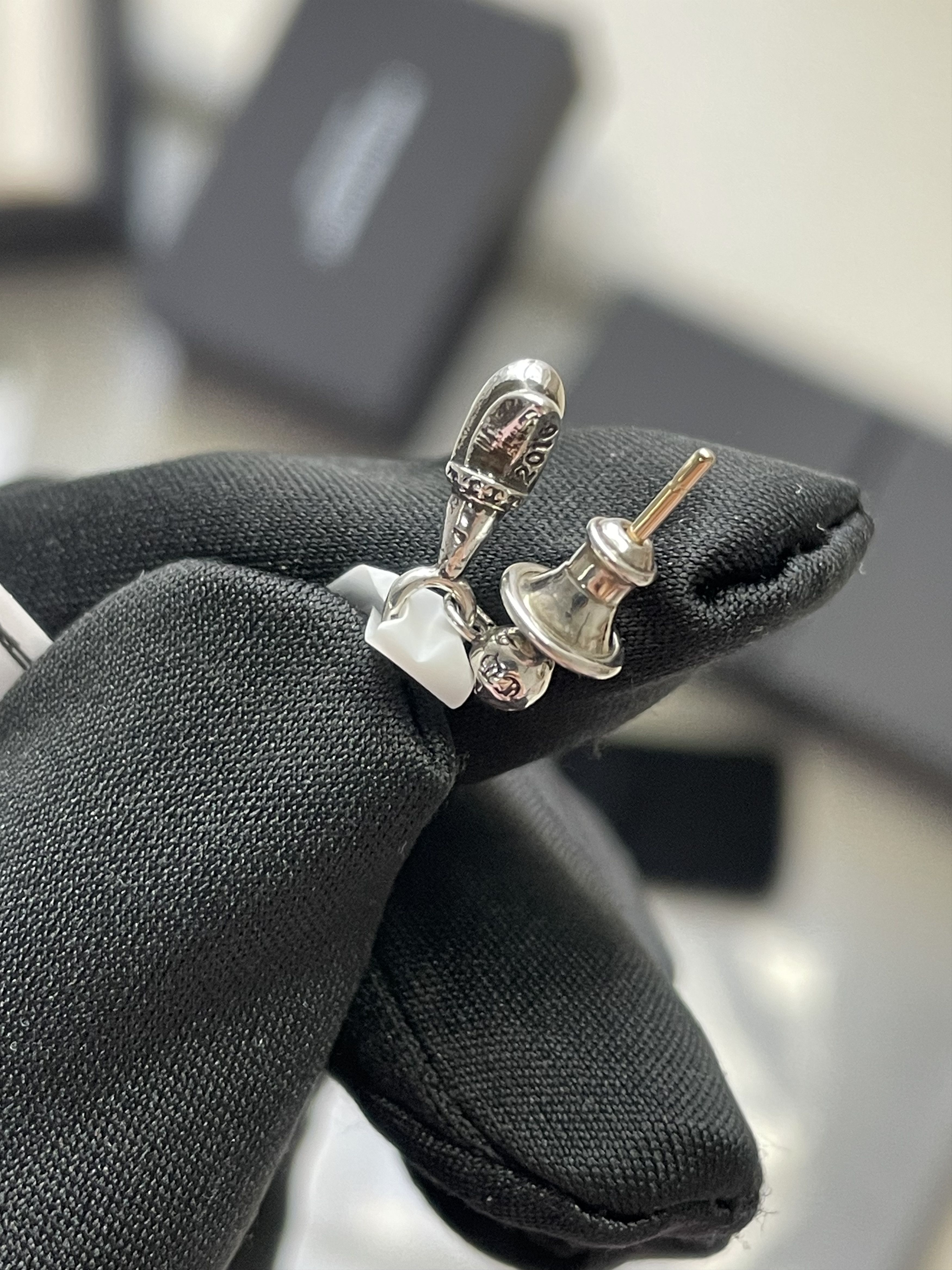 Chrome Hearts Chrome Hearts Silver Fleur Earring Drop Size ONE SIZE - 6 Thumbnail