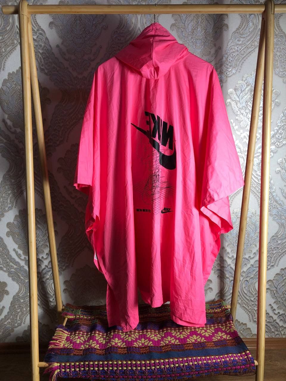 Nike × Vintage VERY RARE NIKE SPORTSWEAR WOVEN PONCHO RAIN JACKET Y2K DRILL Size US XXL / EU 58 / 5 - 15 Thumbnail