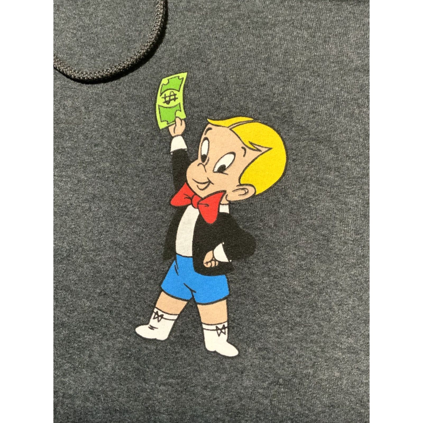 Vintage VINTAGE Richie Rich Animated TV Series Graphic Gray Fleece Pullover Money Hoodie XS Men Pullover Size XS Size US XS / EU 42 / 0 - 6 Thumbnail