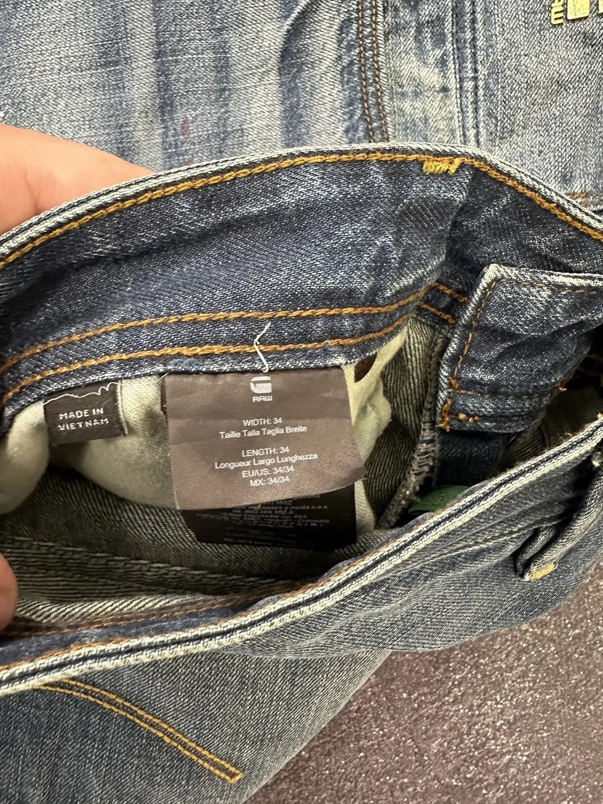 G-Star × Vintage Vintage G-Star Raw Y2K Faded Blue Denim Japanese Baggy Jeans Size US 34 / EU 50 - 9 Thumbnail