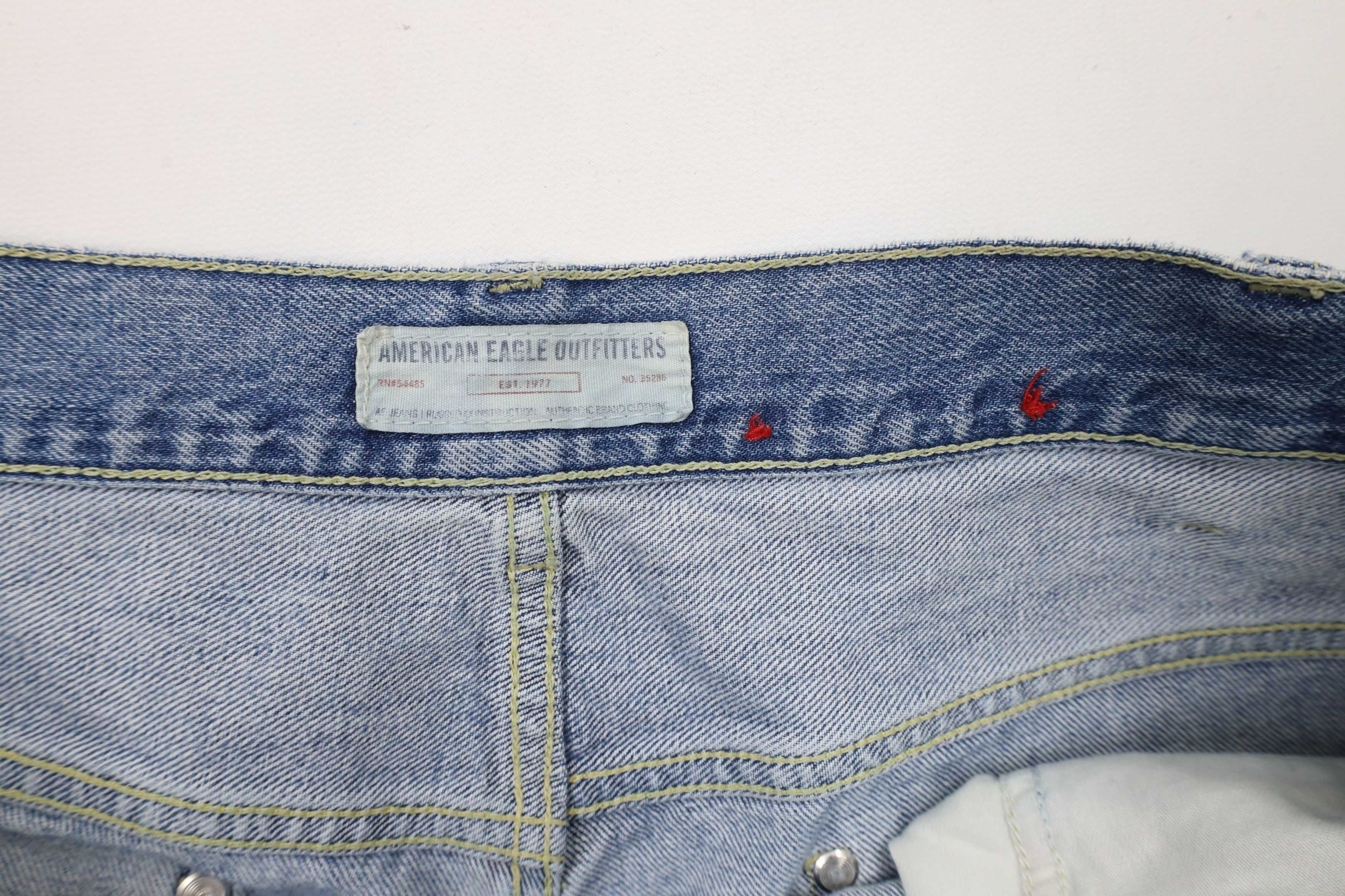 American Eagle Outfitters × Vintage Vintage 90s American Eagle Baggy Wide Leg Dungaree Jeans Size US 36 / EU 52 - 9 Thumbnail