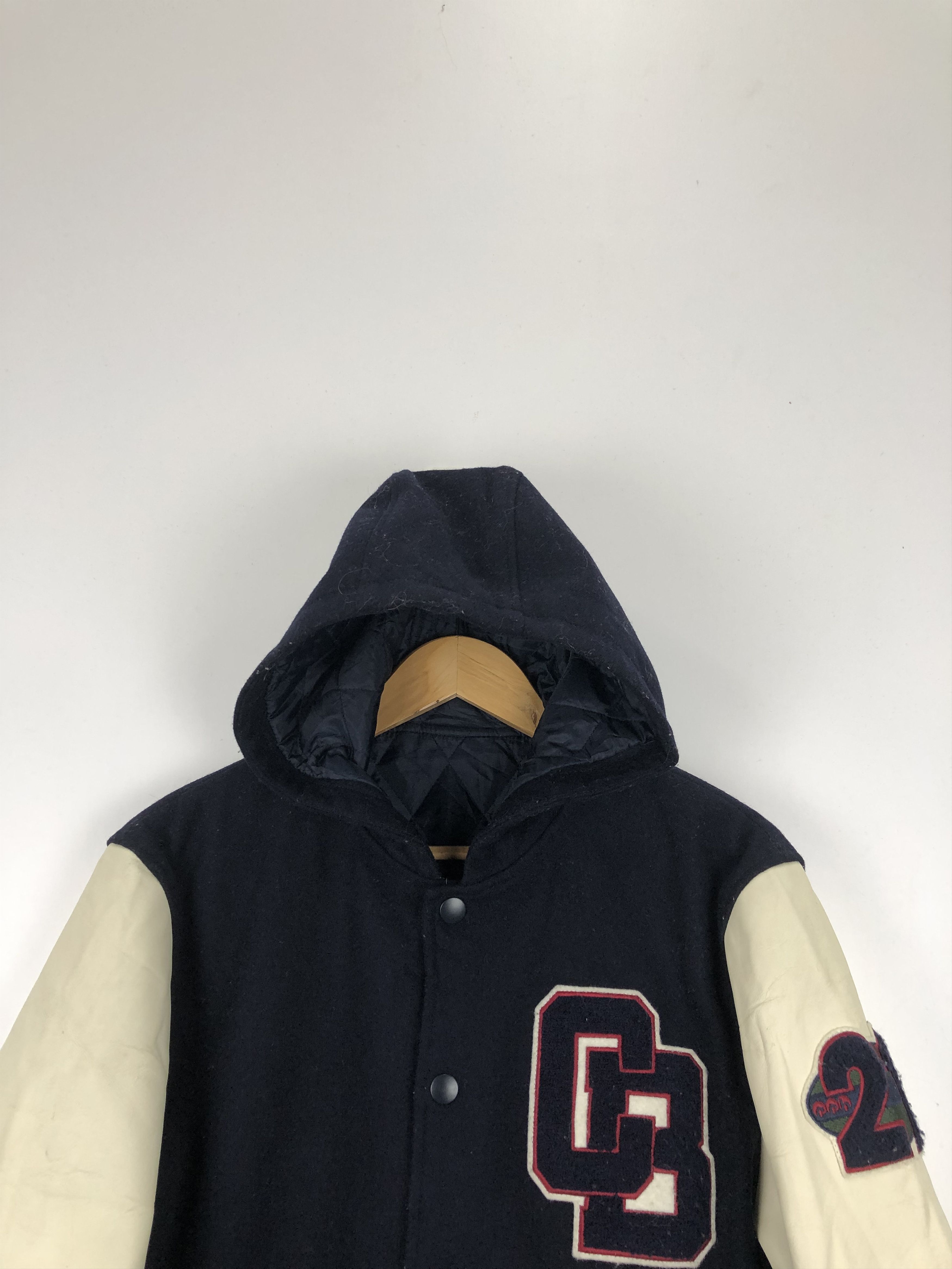Comme Ca Ism Vintage Comme Ca Boys Wool Leather Varsity Hoodie V0381 Size US M / EU 48-50 / 2 - 2 Thumbnail