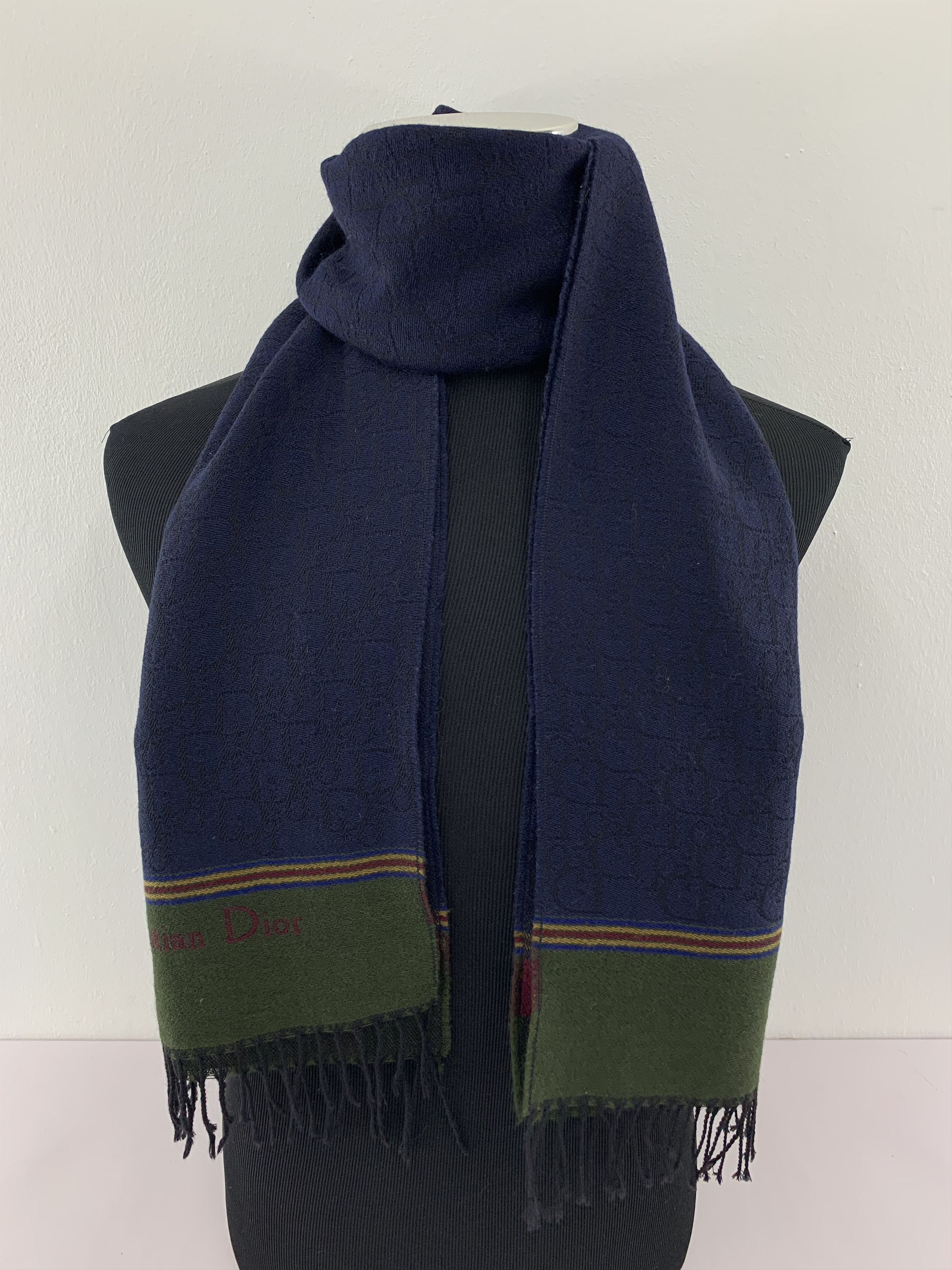 Christian Dior Monsieur Christian Dior Scarf Wool Muffler Neck Wrap BL5178 Size ONE SIZE - 1 Thumbnail