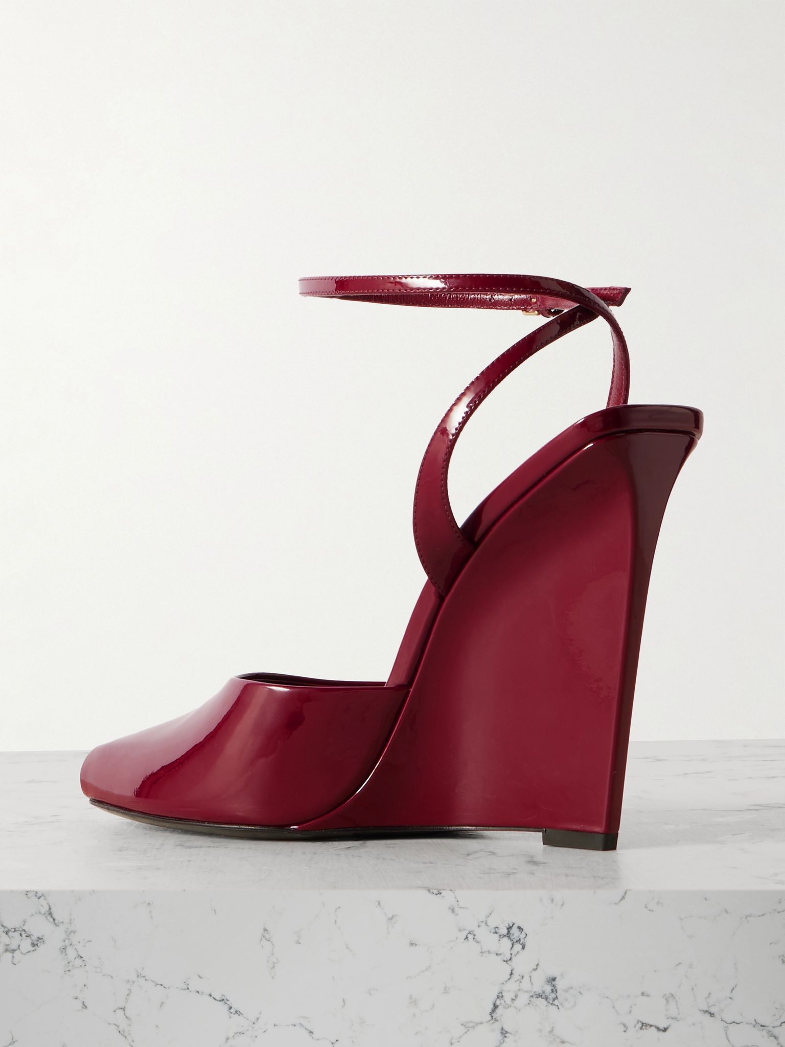 Saint Laurent Paris oc11z1225 806039 LA Scandales Wedges in Patent Leather Size US 6 / IT 36 - 2 Thumbnail
