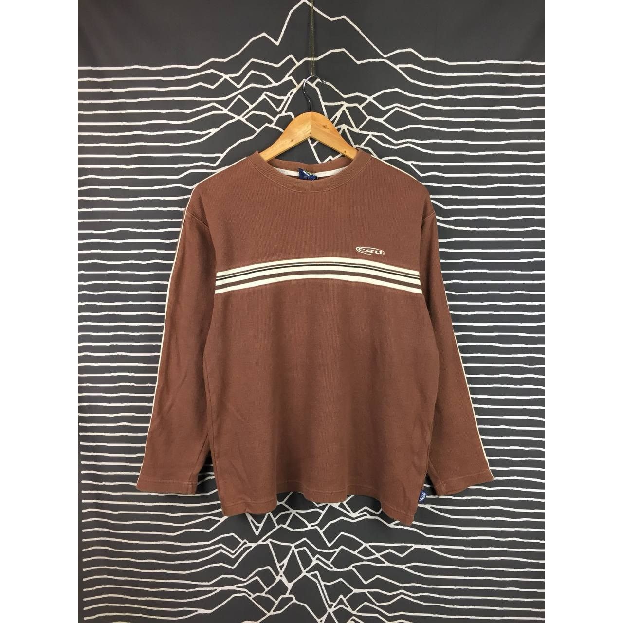 Japanese Brand × Vintage Vtg Cru Designs Small Logo Striped Long Sleeve Surf Tee Size US M / EU 48-50 / 2 - 2 Thumbnail